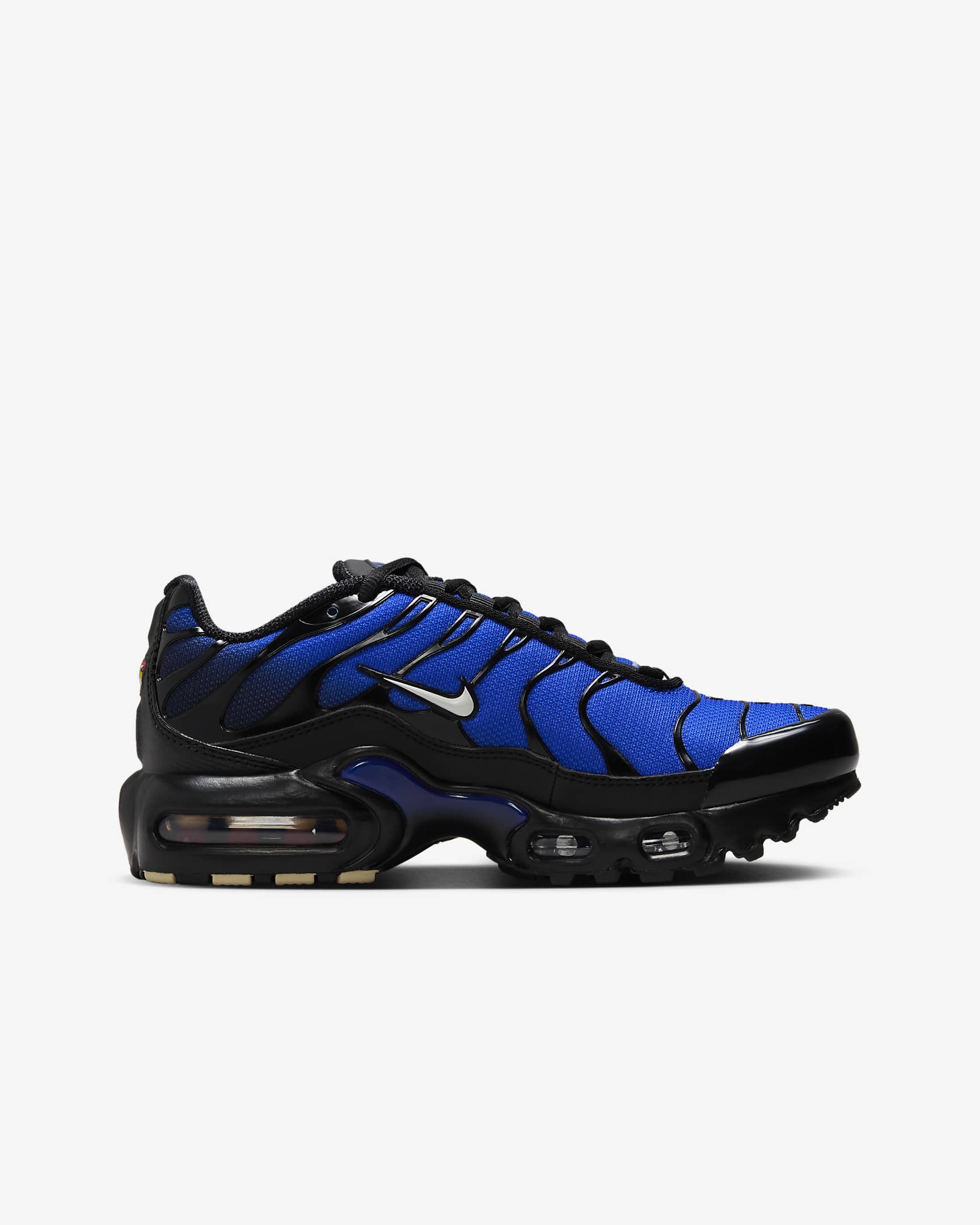 Bota Nike Air Max Plus pro větší děti - Černá/Racer Blue/Obsidian/Phantom