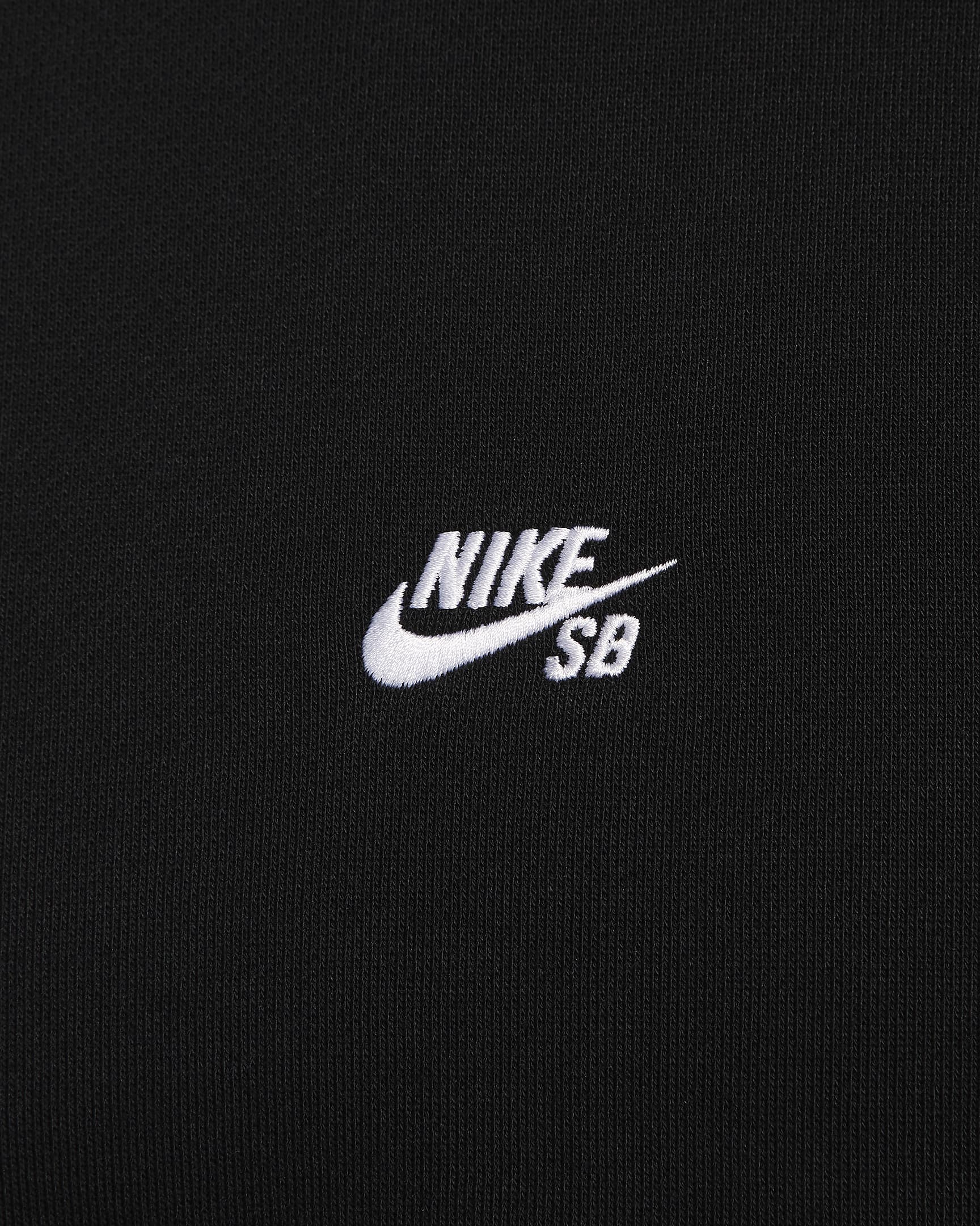 Nike SB Skateboard-Rundhalsshirt aus Fleece - Schwarz/Weiß