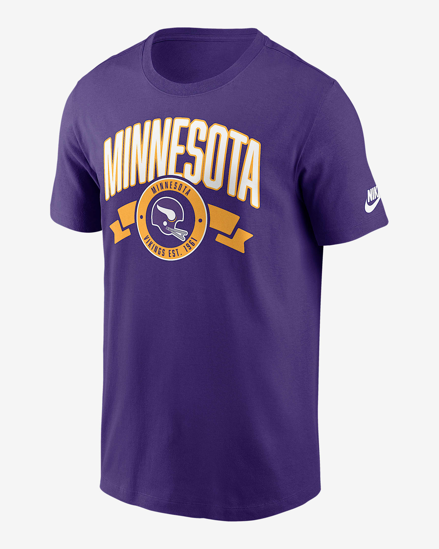 Minnesota Vikings Rewind Front And Back Hit Essential Men's Nike NFL T-Shirt - Purple