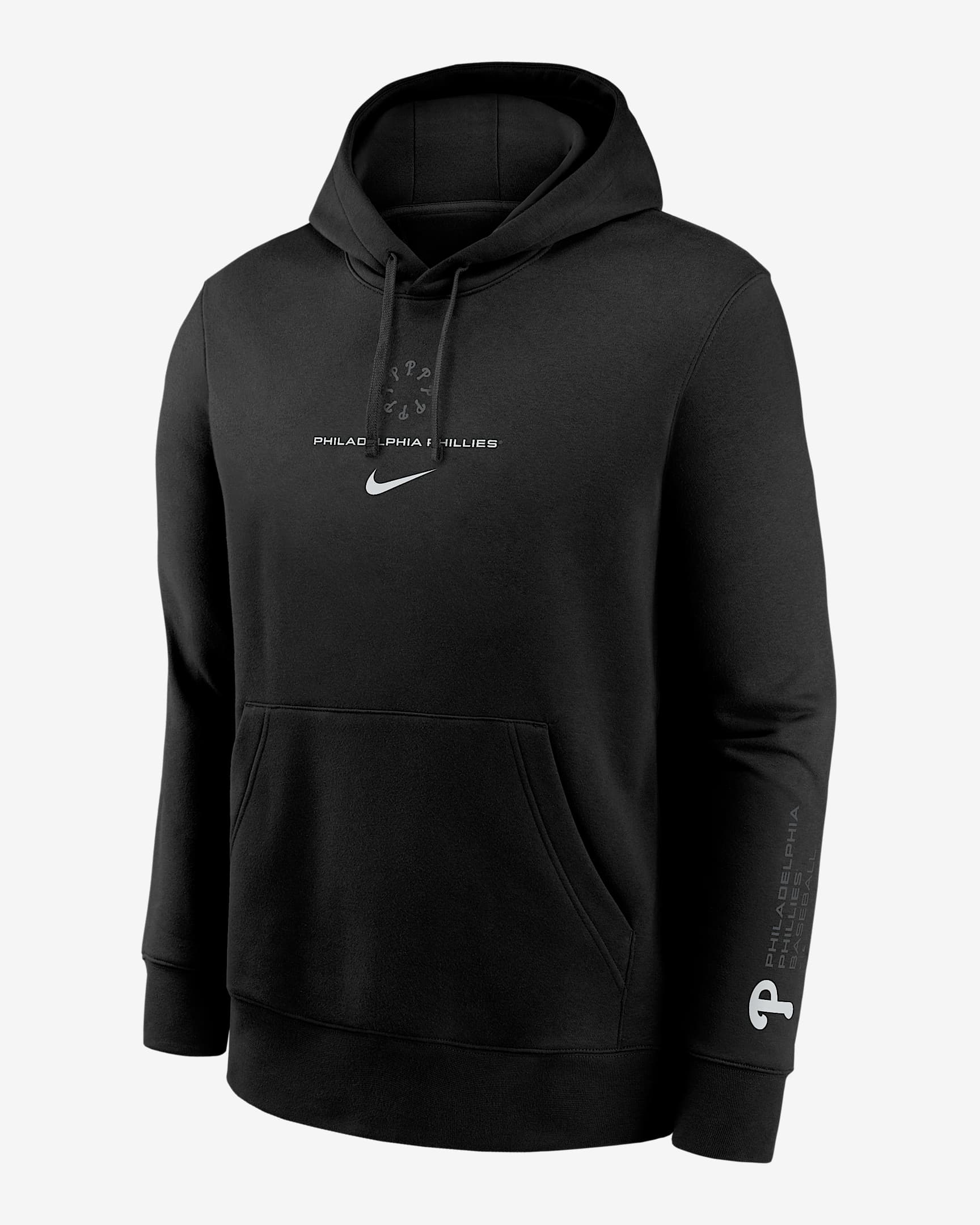 Philadelphia Phillies Fashion Club Men's Nike MLB Pullover Hoodie - Black