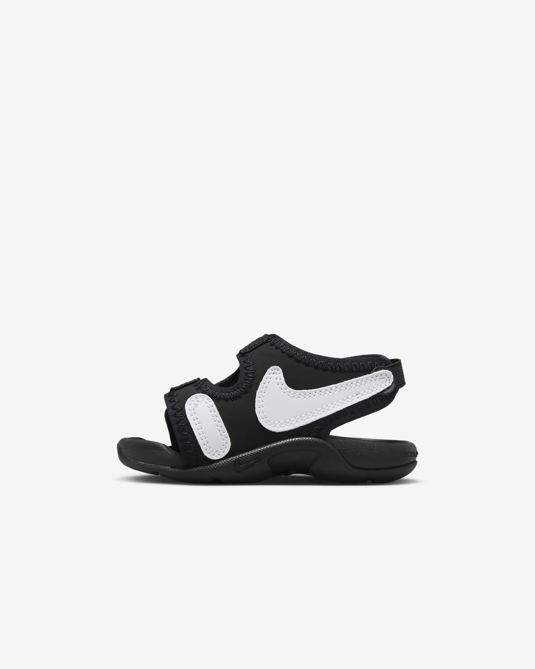 Παντόφλες Nike Sunray Adjust 6 για βρέφη και νήπια - Μαύρο/Λευκό