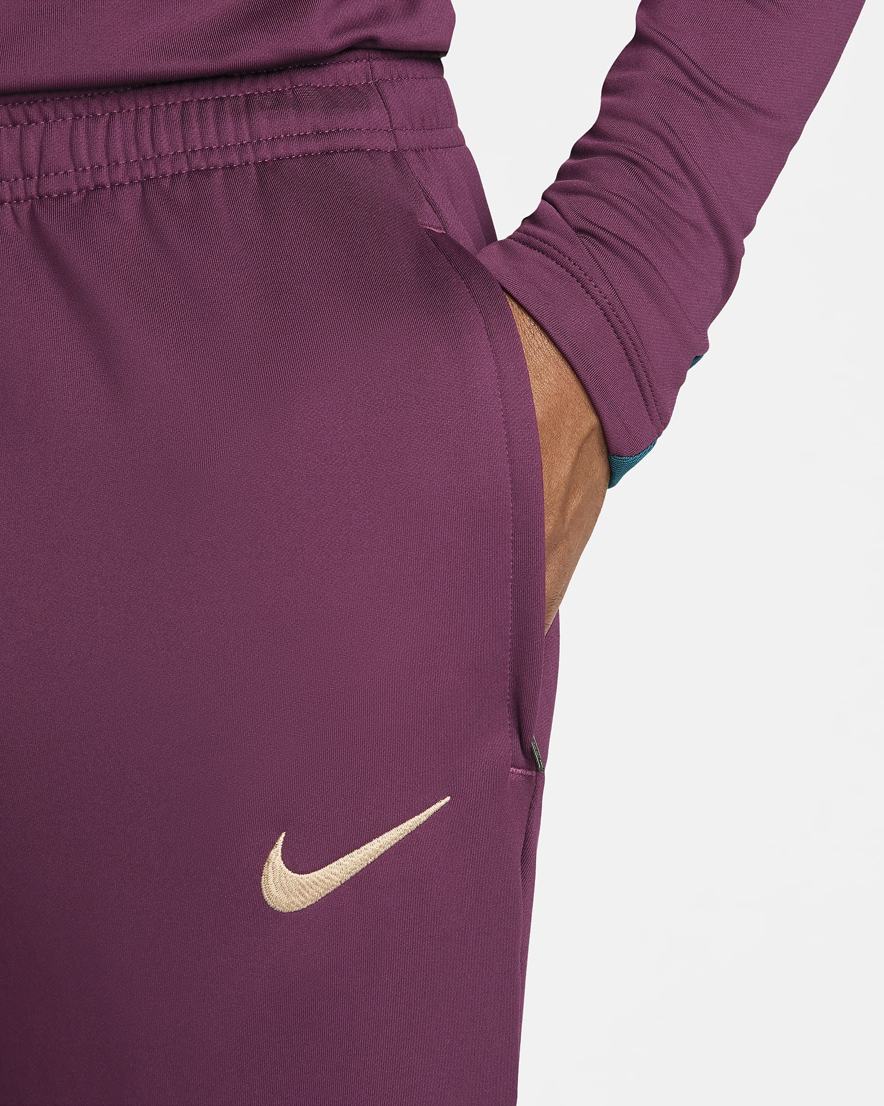 Paris Saint-Germain Strike Men's Nike Dri-FIT Soccer Knit Pants - Bordeaux/Geode Teal/Guava Ice