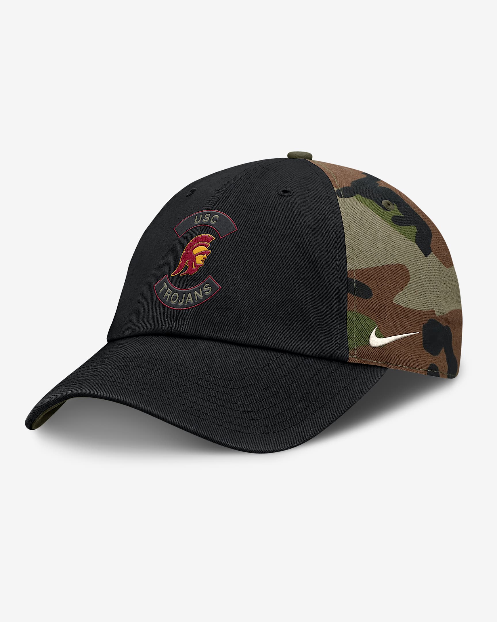 USC 2025 Military Appreciation Club Men's Nike College Adjustable Hat - Camo Green