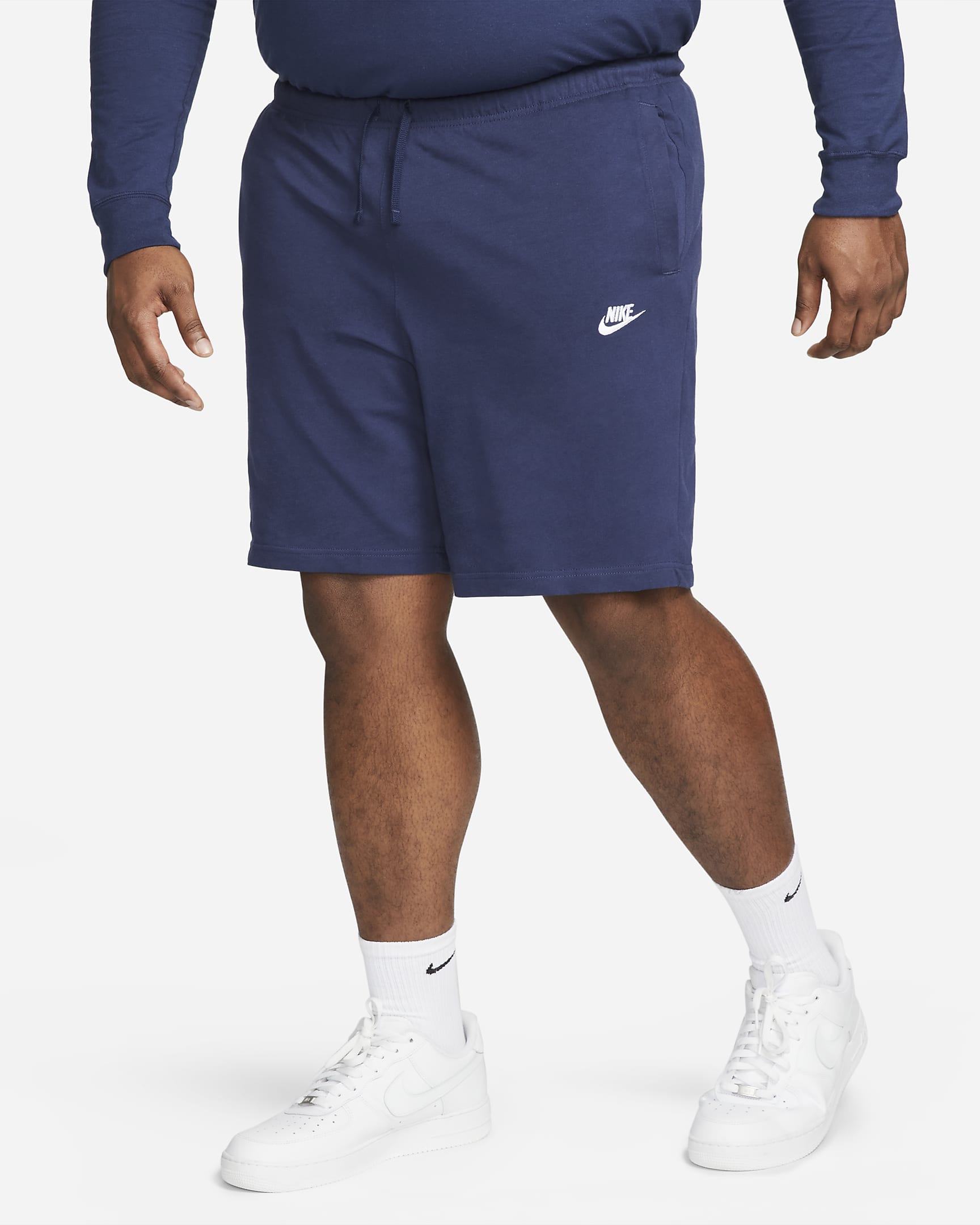 Short Nike Sportswear Club pour Homme - Midnight Navy/Blanc