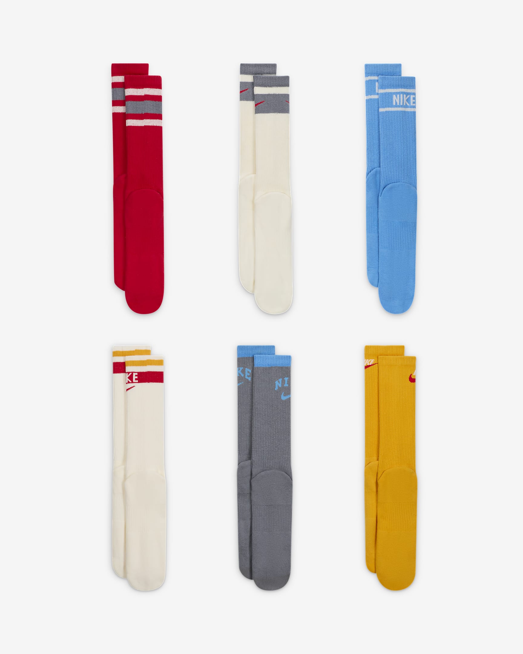 Nike Everyday Plus Cushioned Crew Socks 6 Pairs Nike Lu