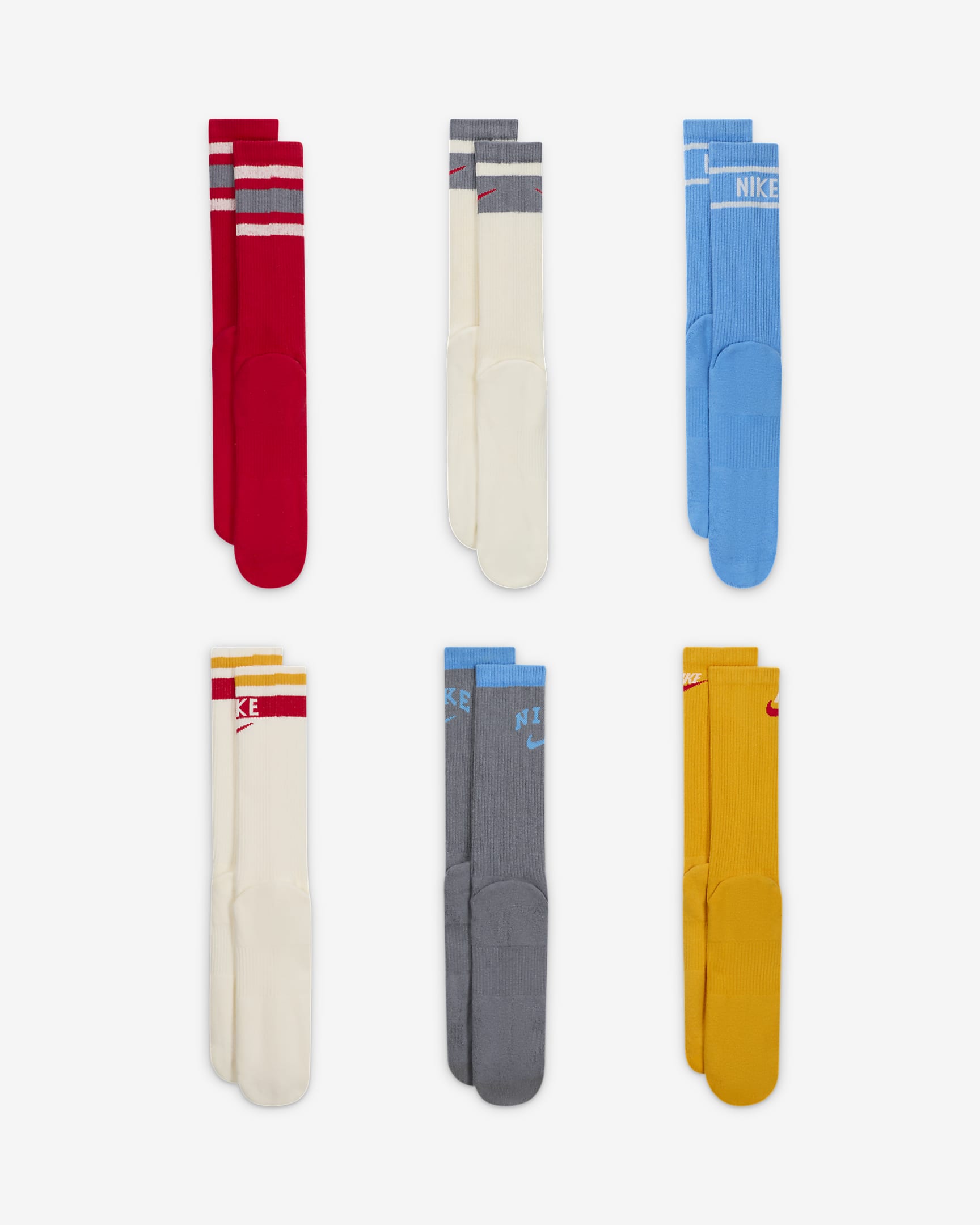 Nike Everyday Plus Cushioned Crew Socks (6 Pairs). Nike HR