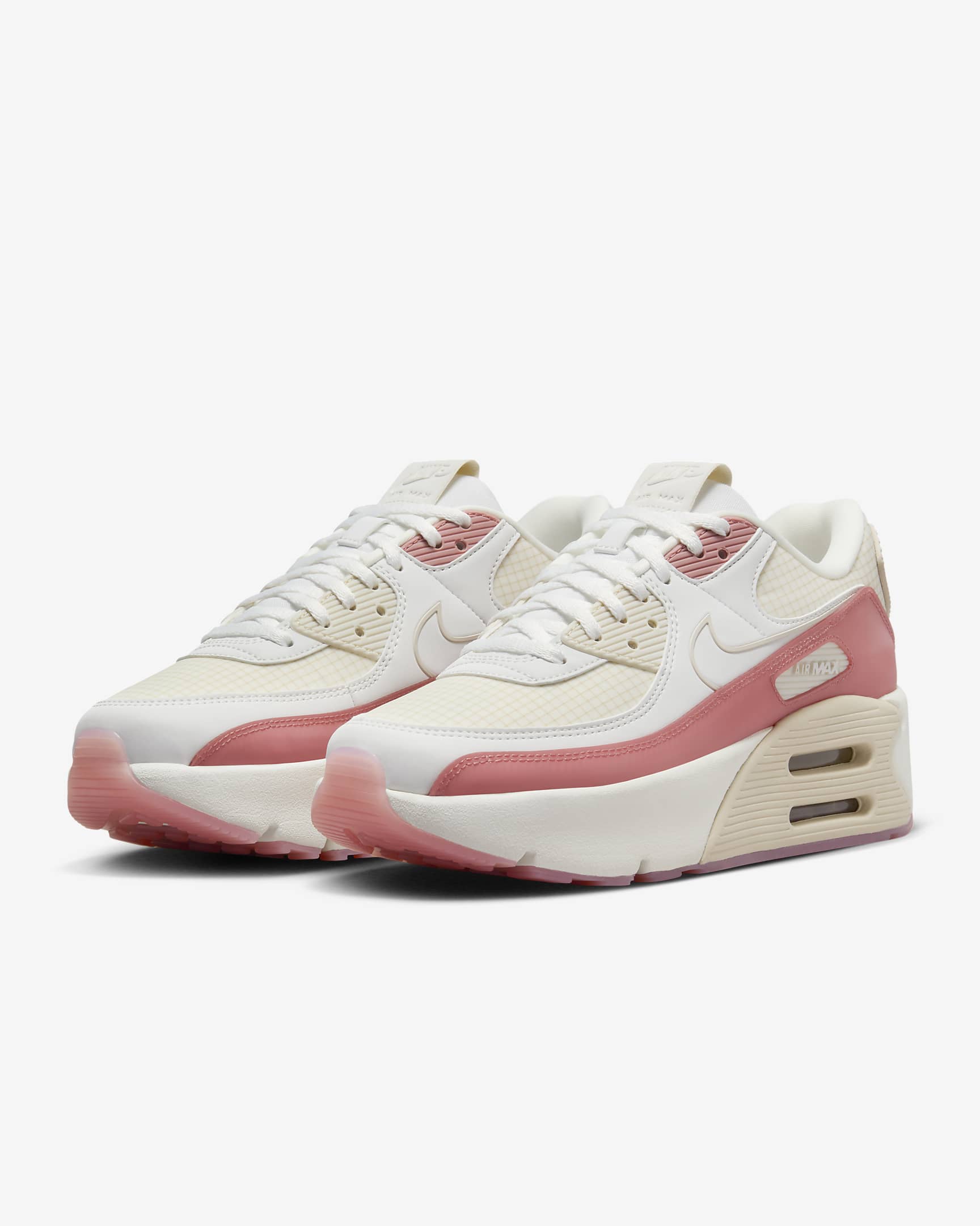 Nike Air Max 90 LV8 女鞋 - Sail/Summit White/Light Orewood Brown/Reb Stardust