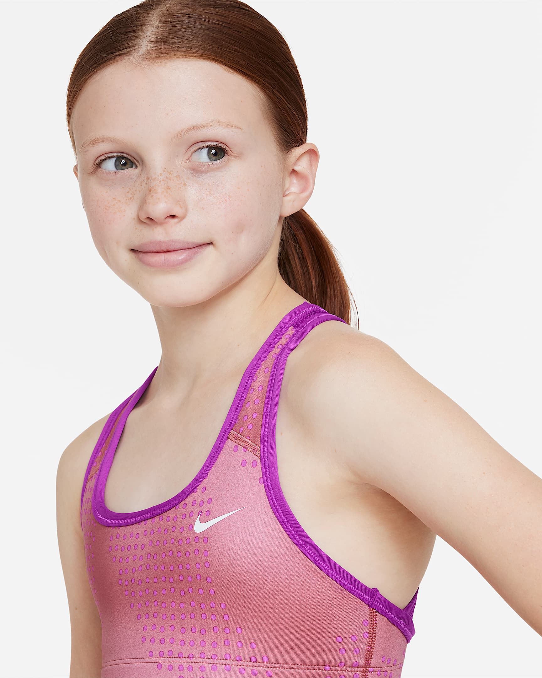 Nike Swoosh Big Kids' (Girls') Reversible Sports Bra.