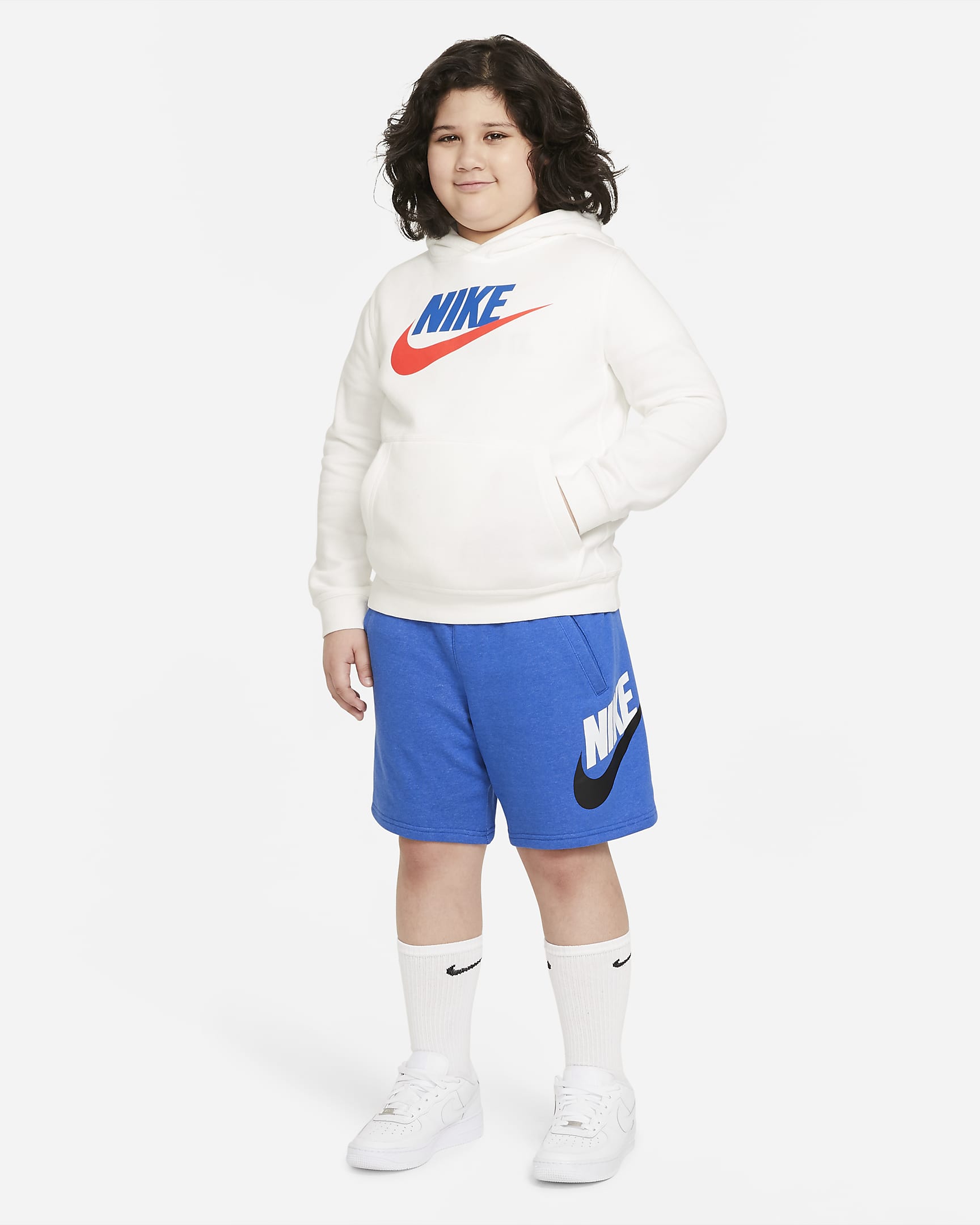 Shorts para niño talla grande Nike Sportswear Club (talla extendida) - Royal juego/Jaspeado