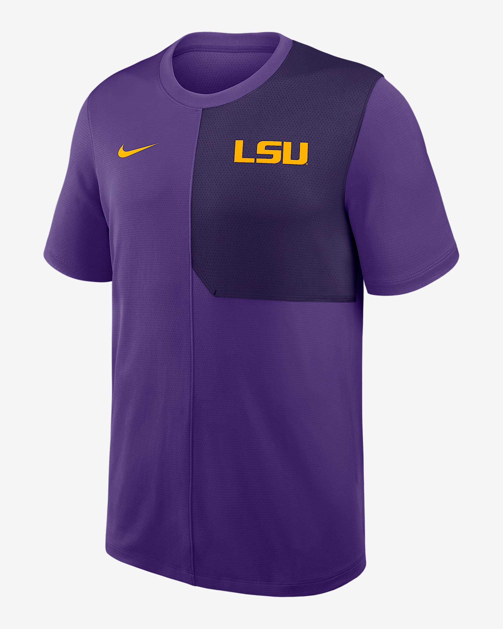 LSU Sideline Coach Men's Nike Dri-FIT College Top - Purple