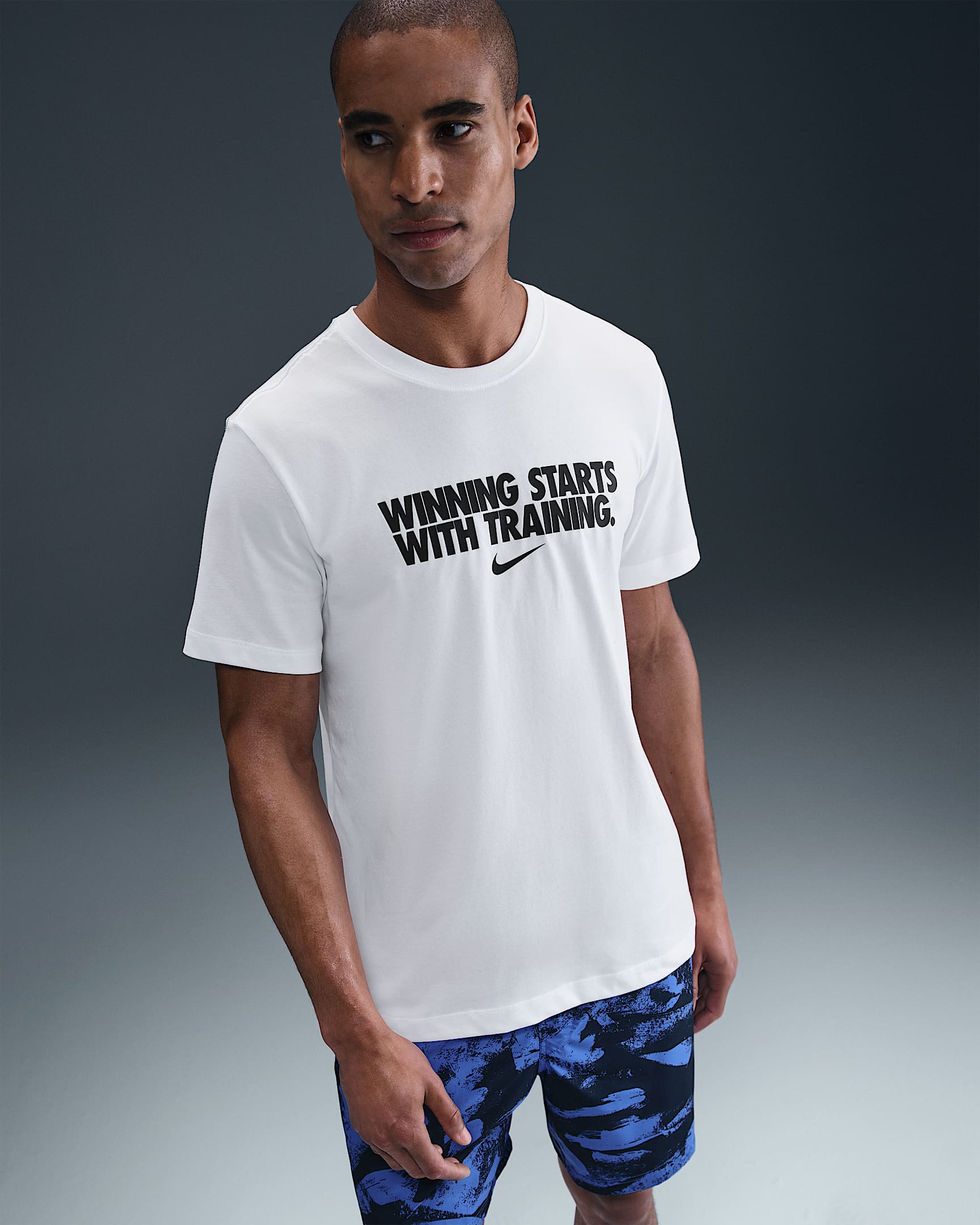 Nike Men's Dri-FIT T-Shirt - White/Black