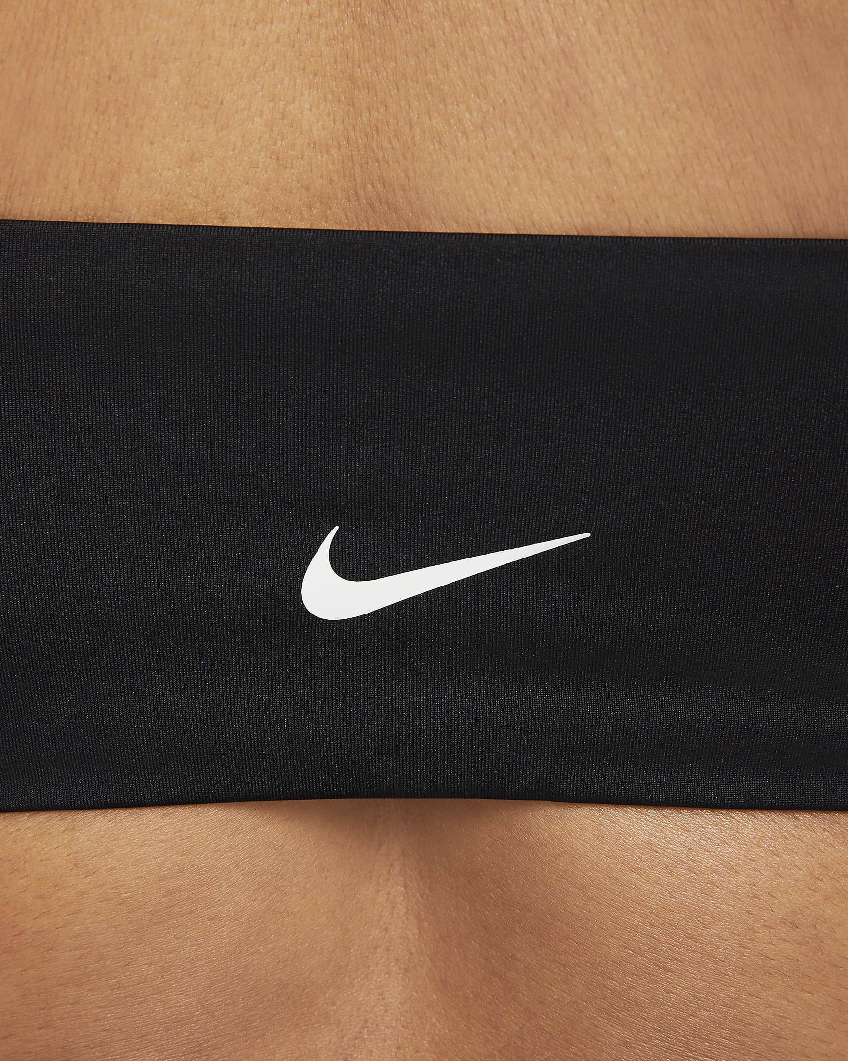 Nike Bandeau-bikinitop til kvinder - sort/hvid