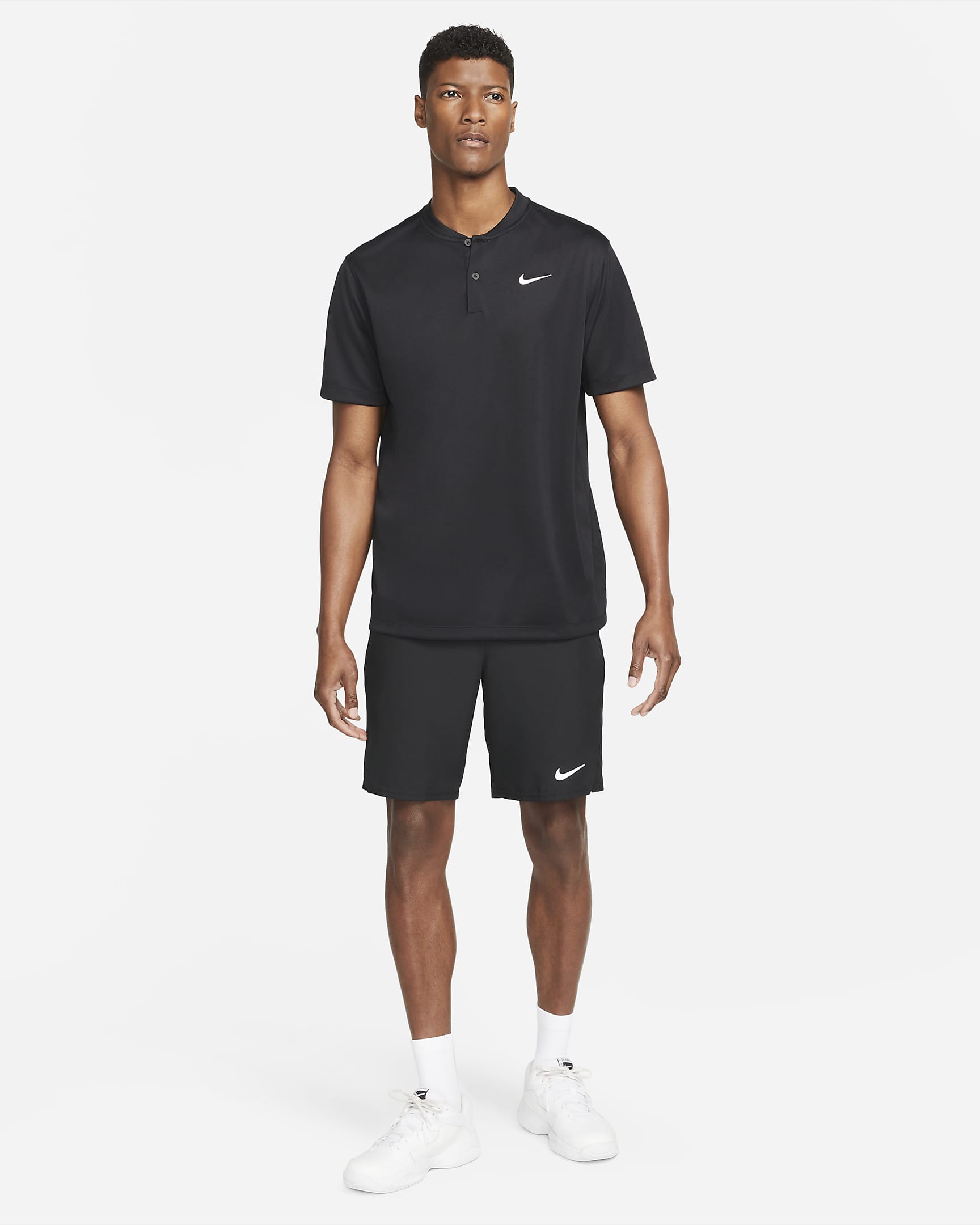 NikeCourt Dri-FIT Men's Tennis Blade Polo - Black/White