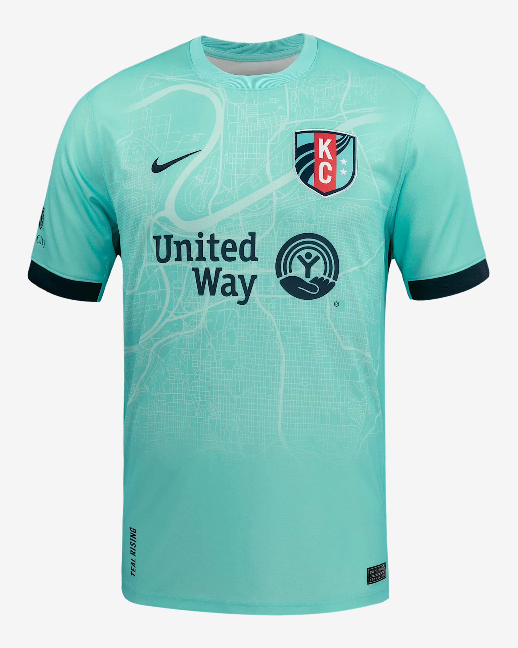 Debinha de Oliveira KC Current 2025 Stadium Away Men's Nike Dri-FIT NWSL Replica Jersey - Hyper Turquoise