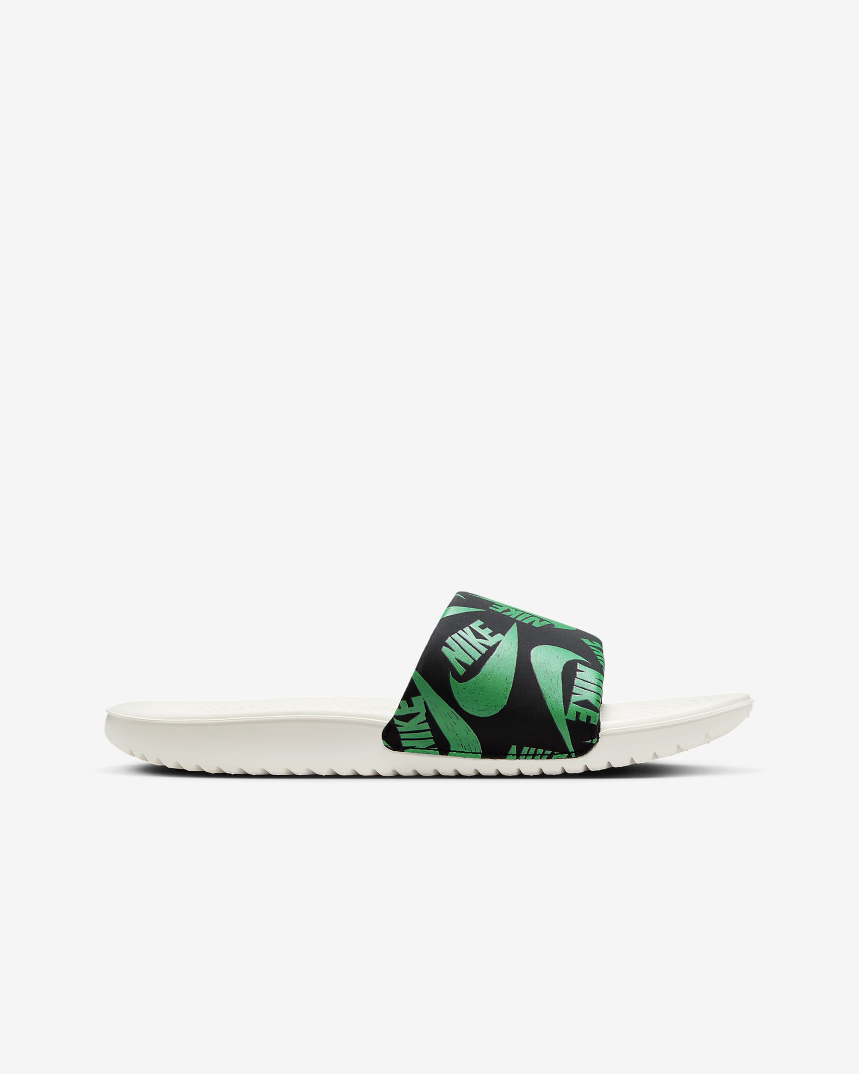 Nike Kawa SE JDI Younger/Older Kids' Slides - Black/Summit White/Stadium Green