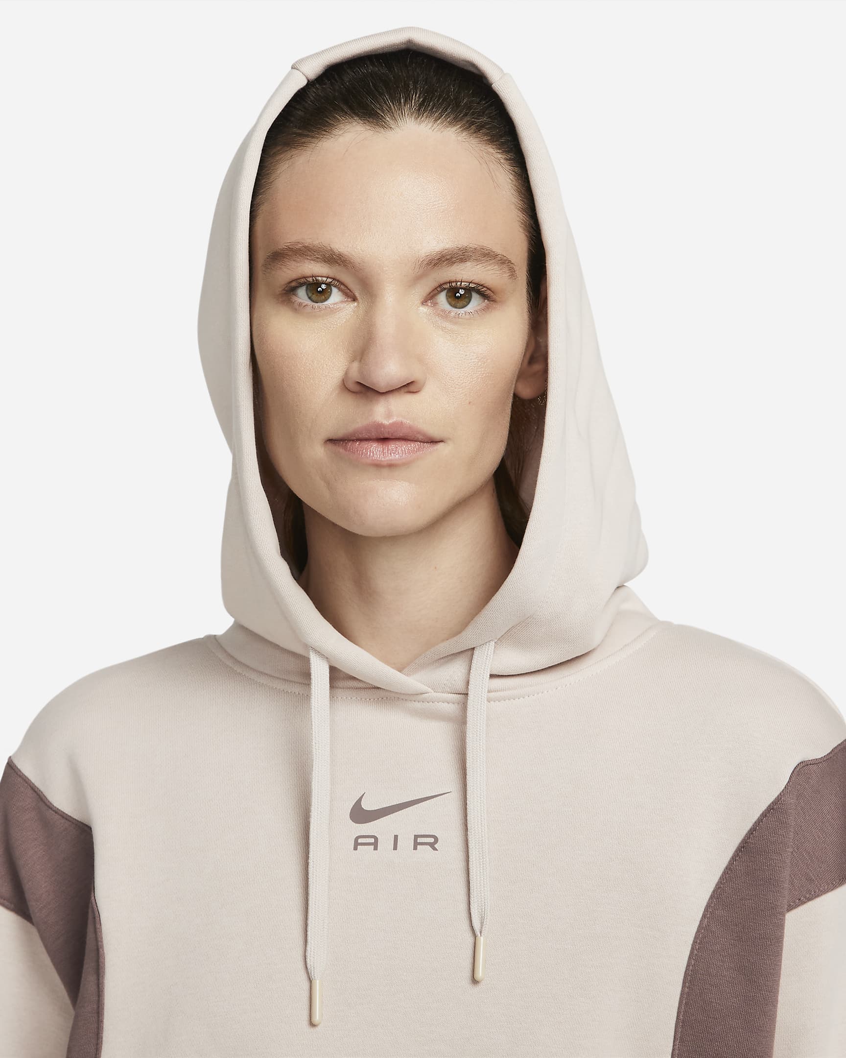 Nike Air Women's Oversized Crop Fleece Hoodie. Nike FI