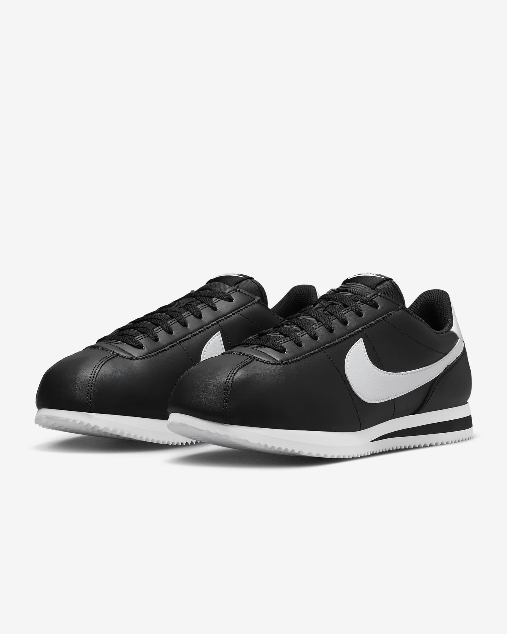 Nike Cortez Leather Men's Shoes - Black/White