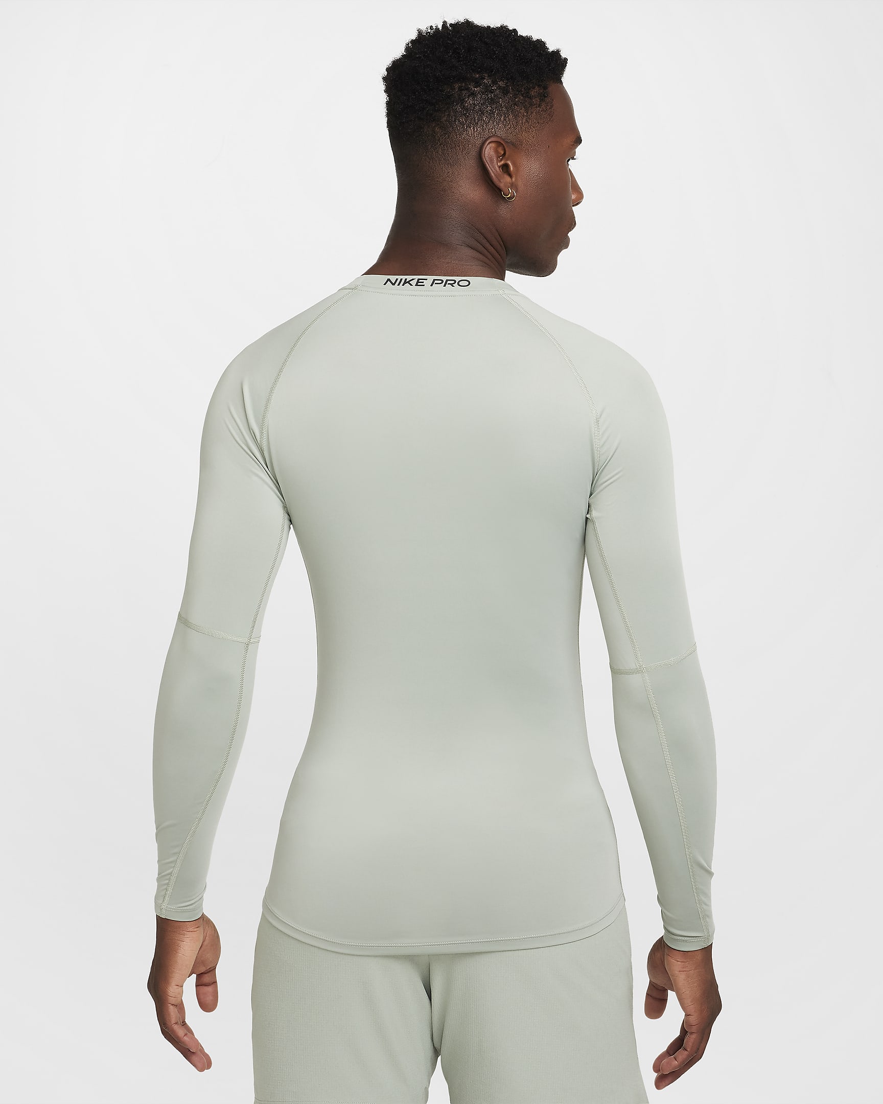 Nike Pro Men's Dri-FIT Tight Long-Sleeve Fitness Top - Jade Horizon/Black