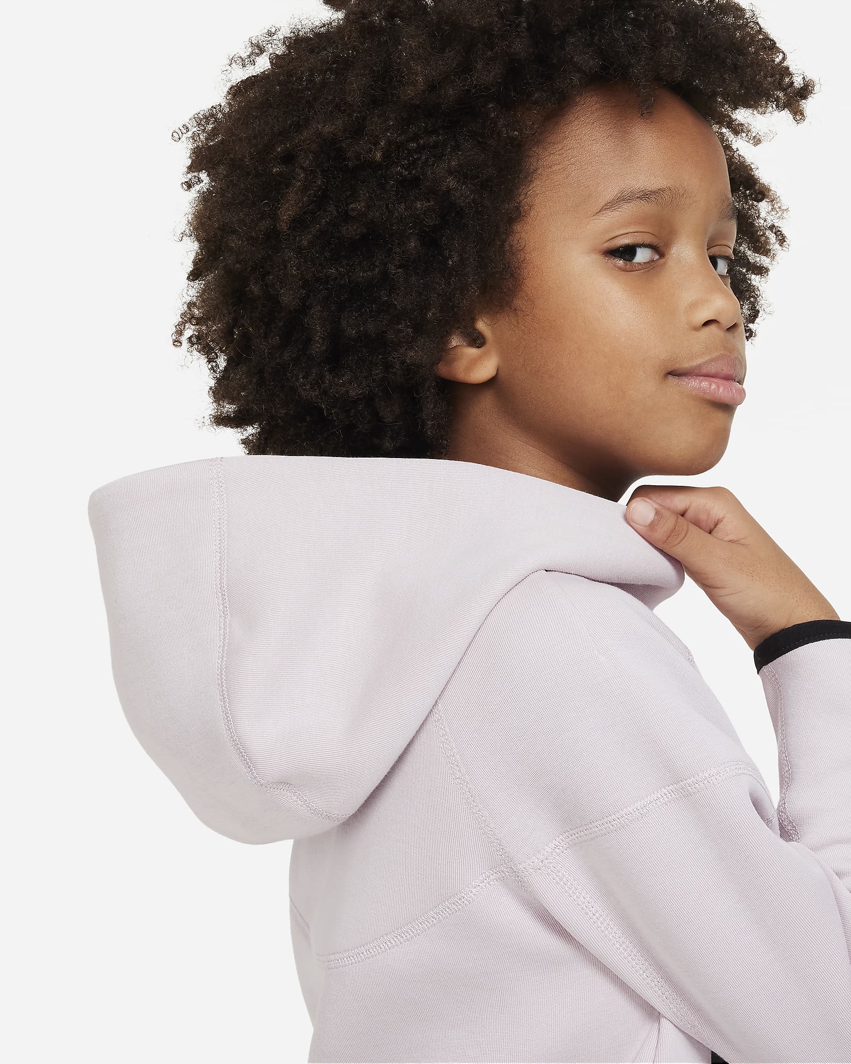 Completo in 2 pezzi con cappuccio Nike Sportswear Tech Fleece Full-Zip Set – Bambini - Platinum Violet