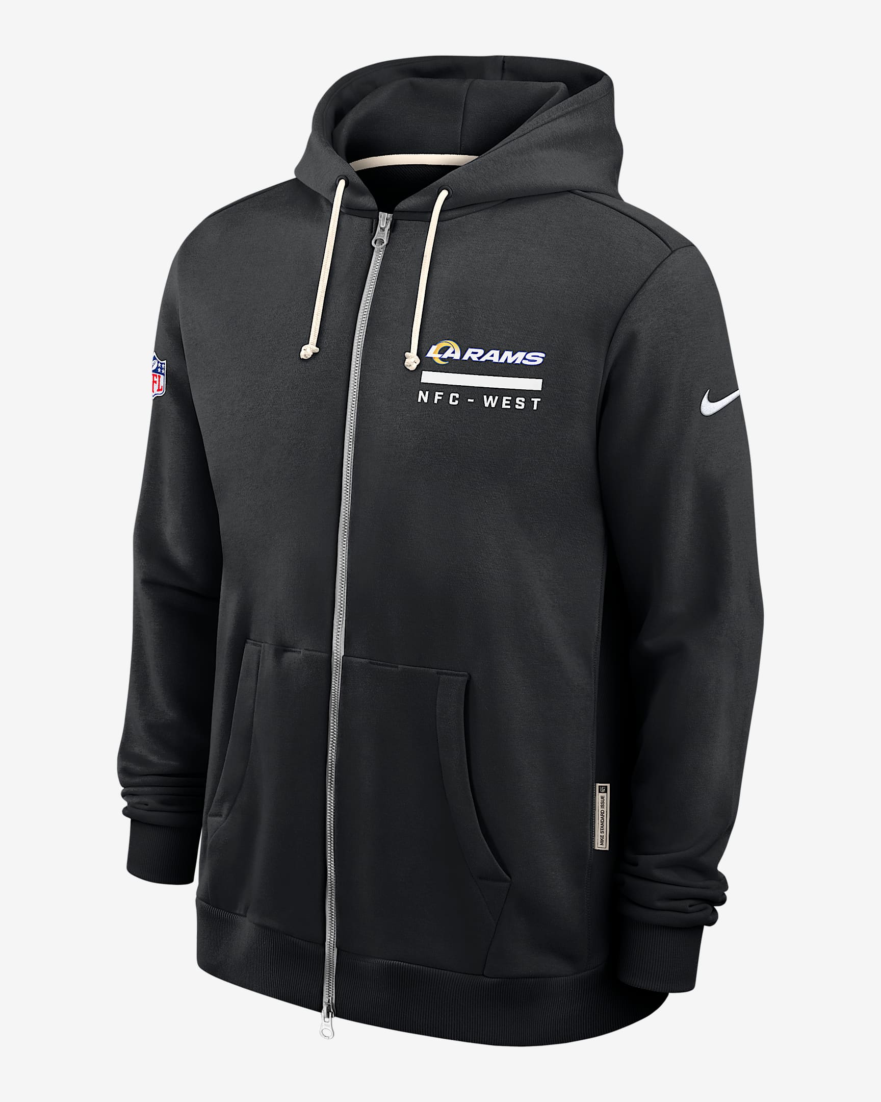 Los Angeles Rams Utility Player Sideline Men's Nike Dri-FIT NFL Full-Zip Hoodie - Black