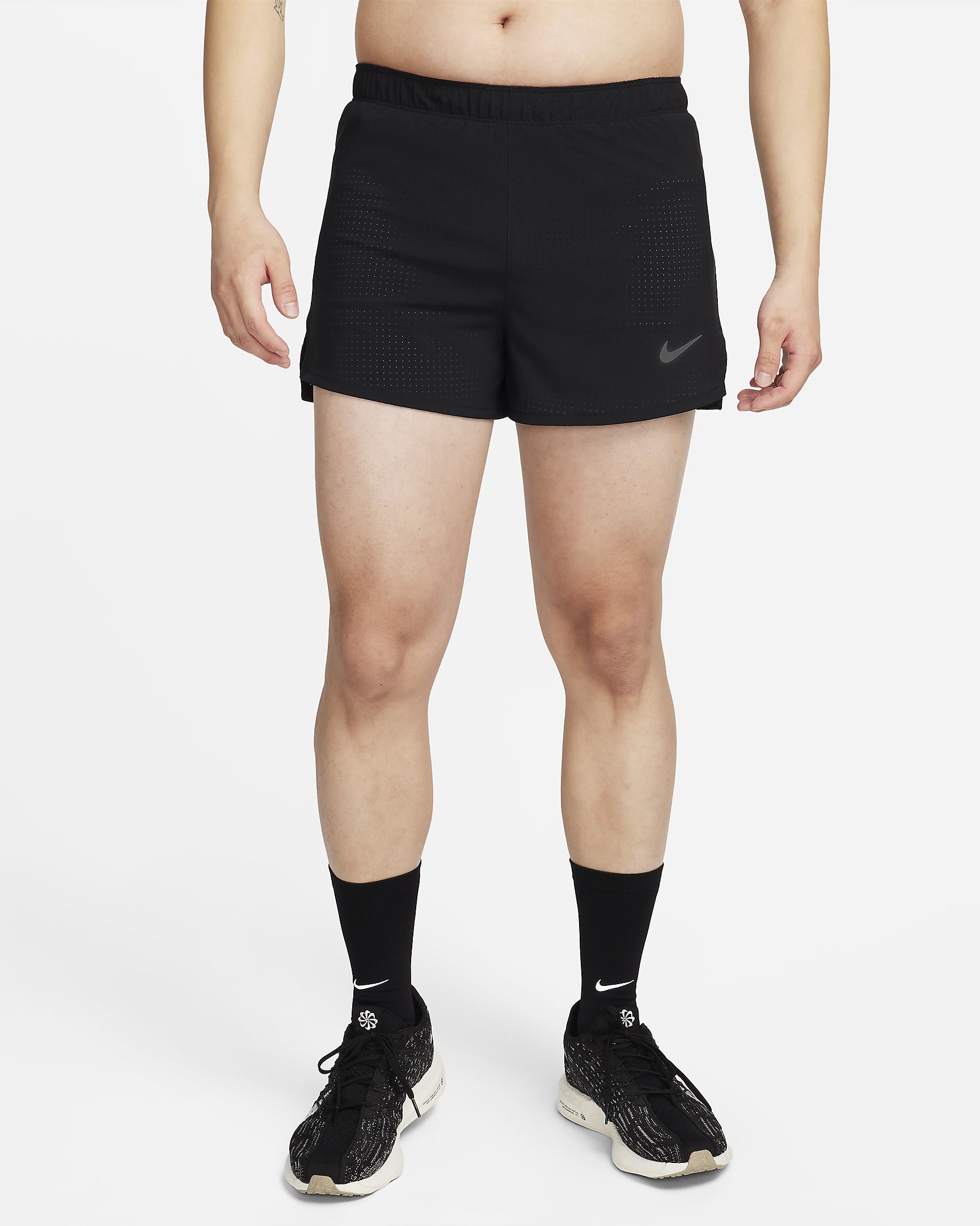 Nike Fast Men's Dri-FIT 3" Brief-Lined Running Shorts - Black/Black