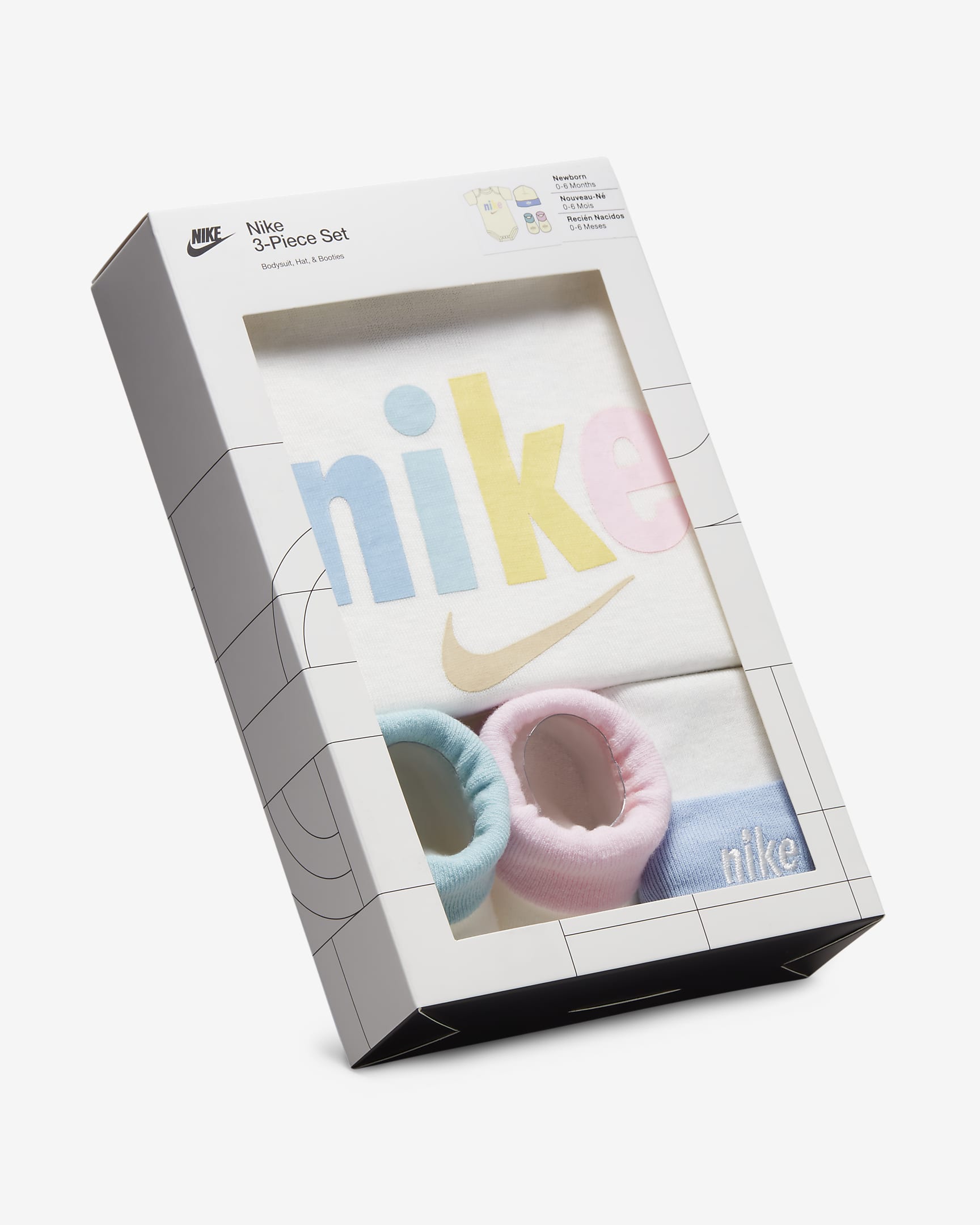 Nike 3-Piece Bodysuit Box Set Baby Bodysuit Set - Sail