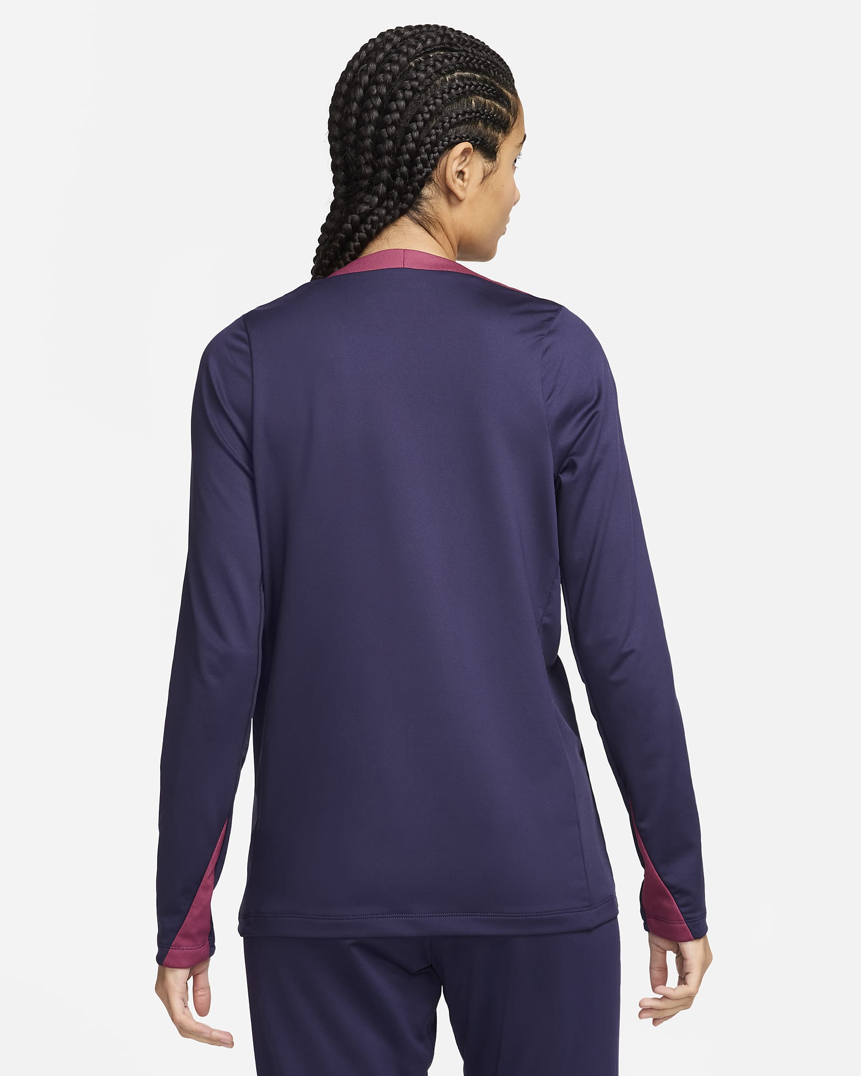 England Strike Women's Nike Dri-FIT Football Crew-Neck Top - Purple Ink/Purple Ink/Rosewood/White