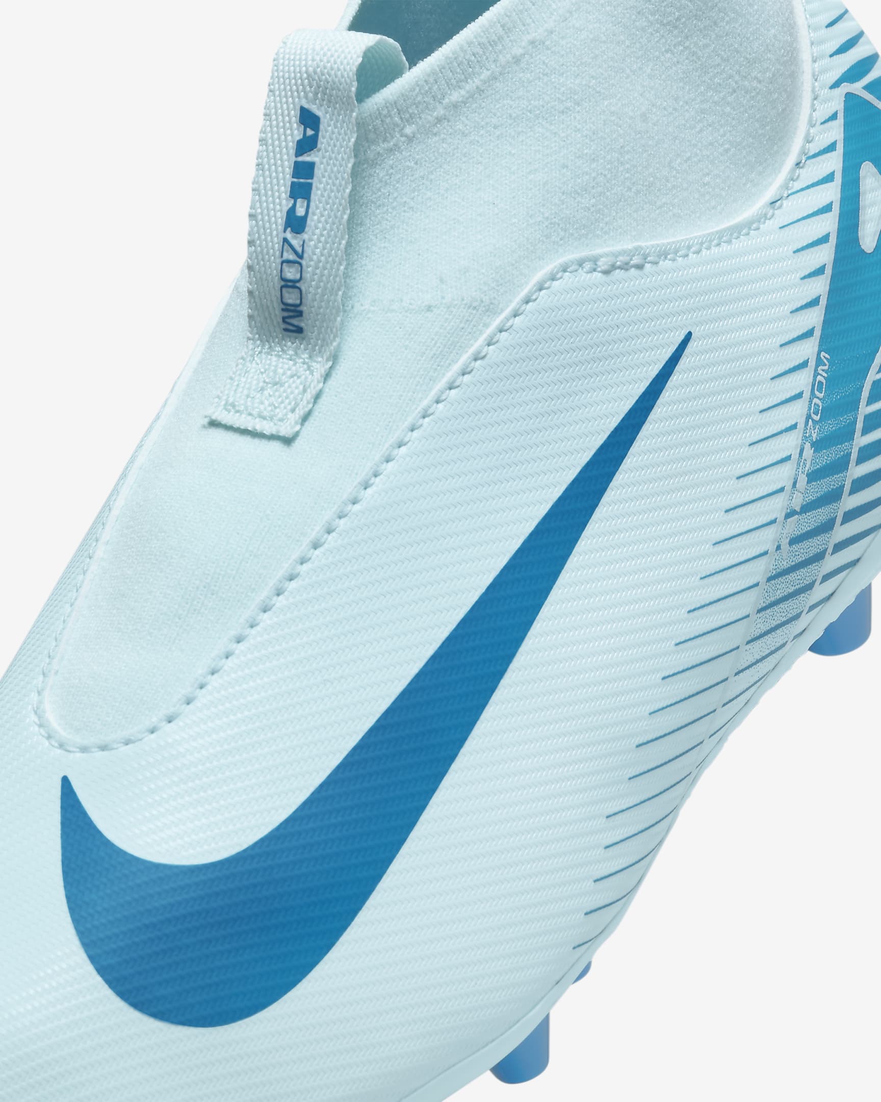 Chuteiras de futebol de cano alto AG Nike Jr. Mercurial Superfly 10 Academy para criança/Júnior - Azul Glacier/Azul Orbit