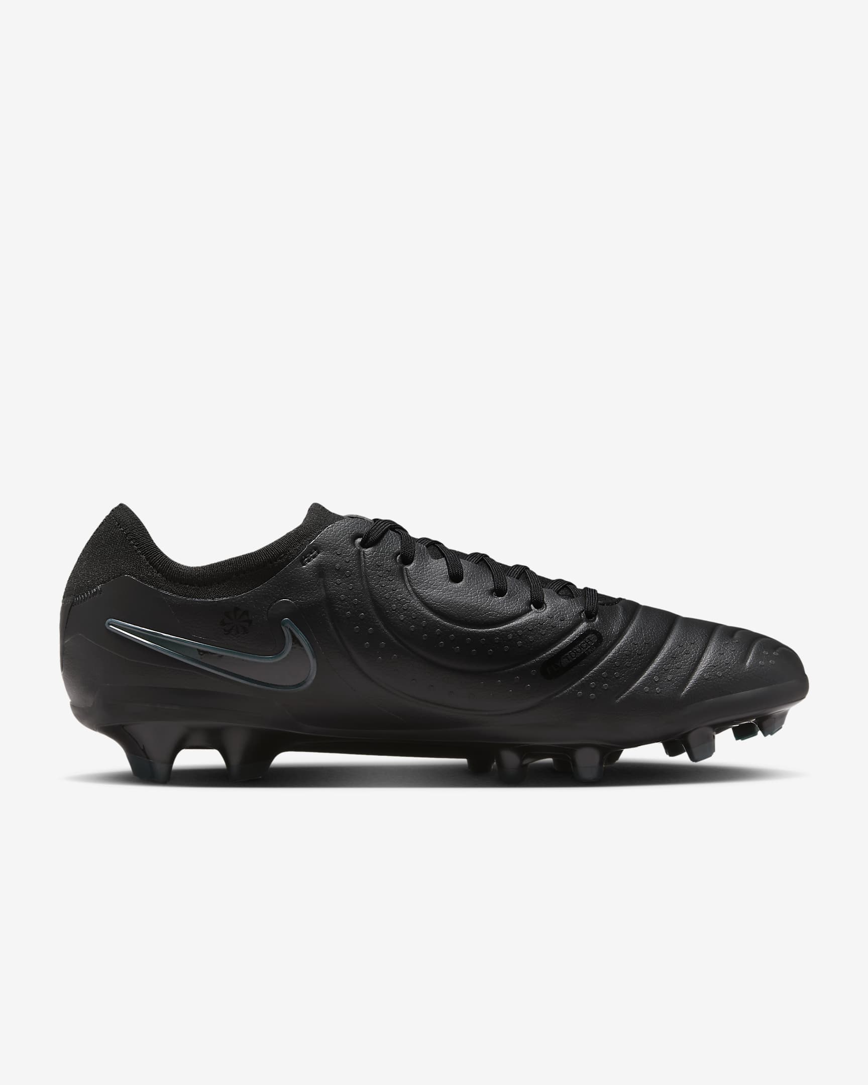 Nike Tiempo Legend 10 Pro low top voetbalschoenen (stevige ondergrond) - Zwart/Deep Jungle/Zwart