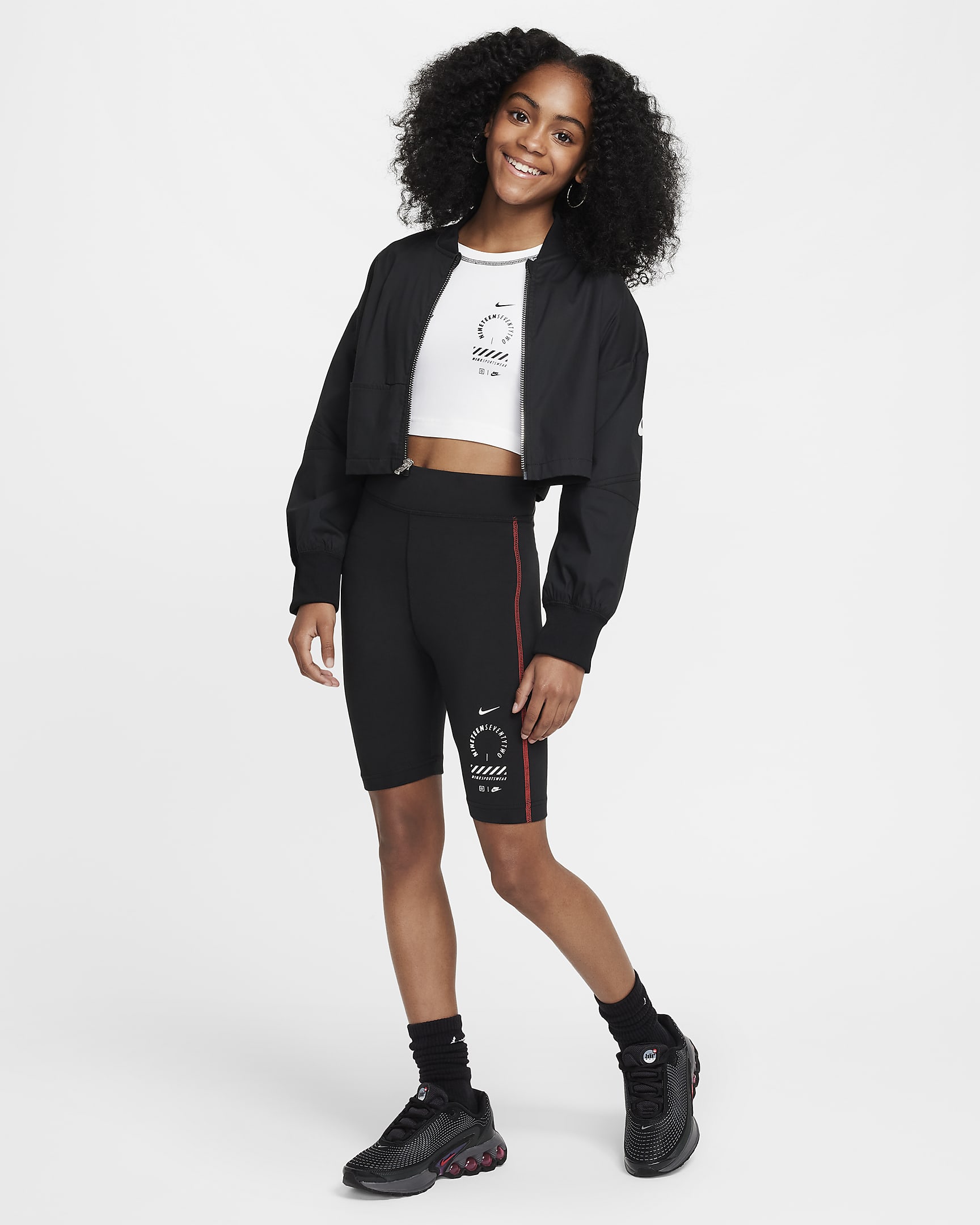 Nike Sportswear Pantalons curts de 18 cm de ciclisme - Nena - Negre