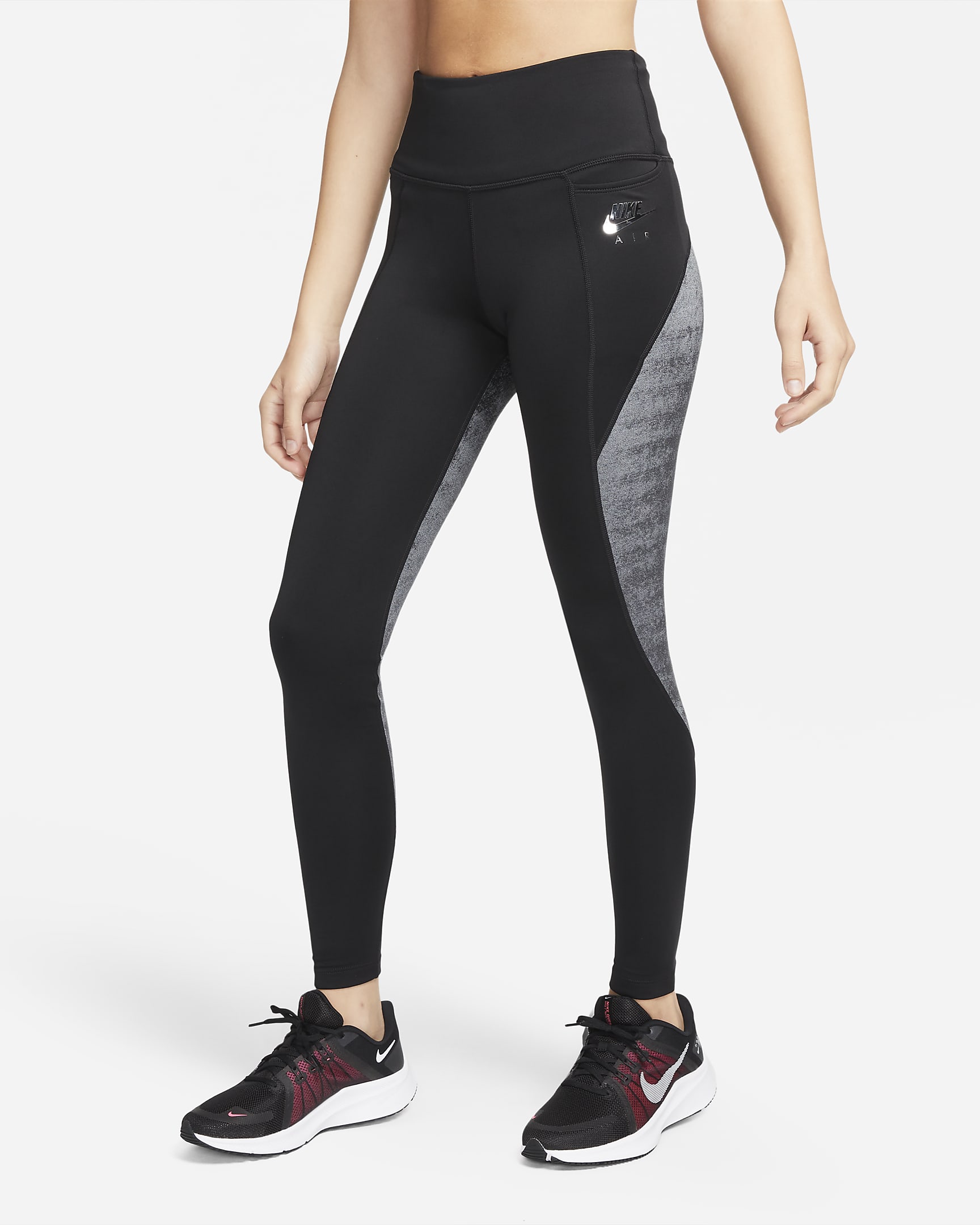 Leggings de running con bolsillo para mujer Nike Air Fast - Negro