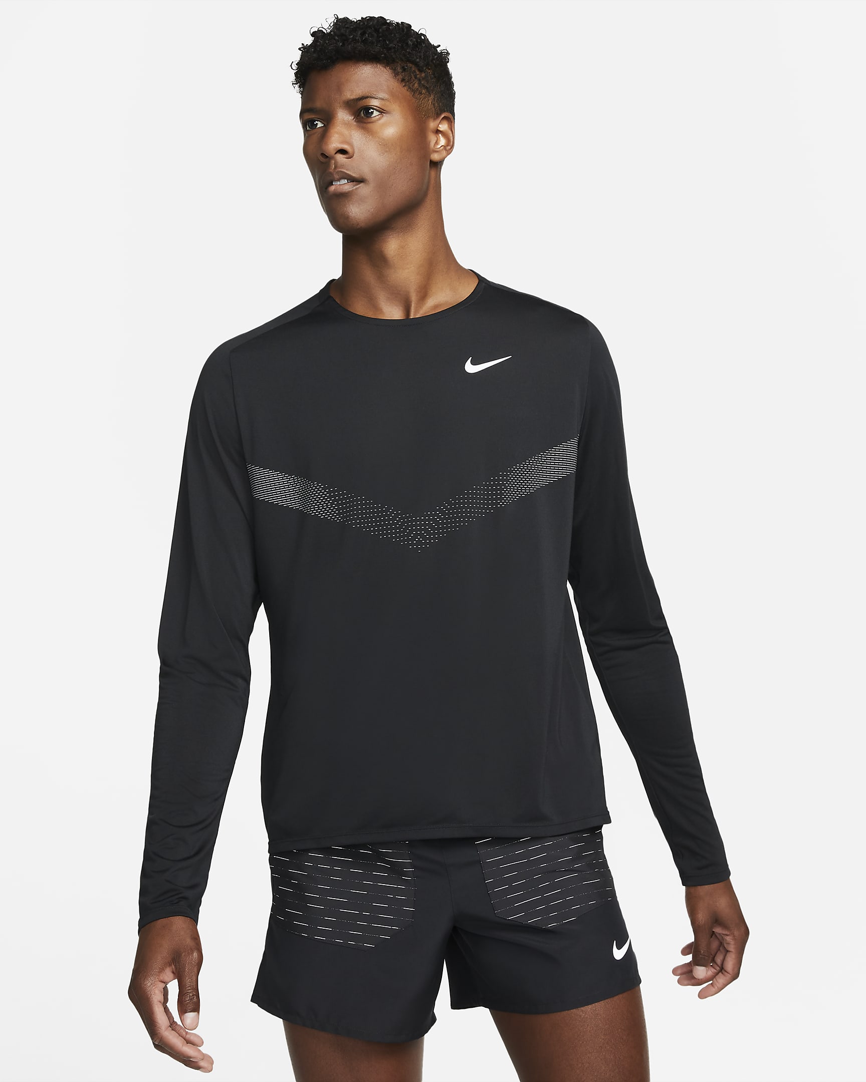 Playera de running de manga larga para hombre Nike Dri-FIT Run Division Rise 365 - Negro