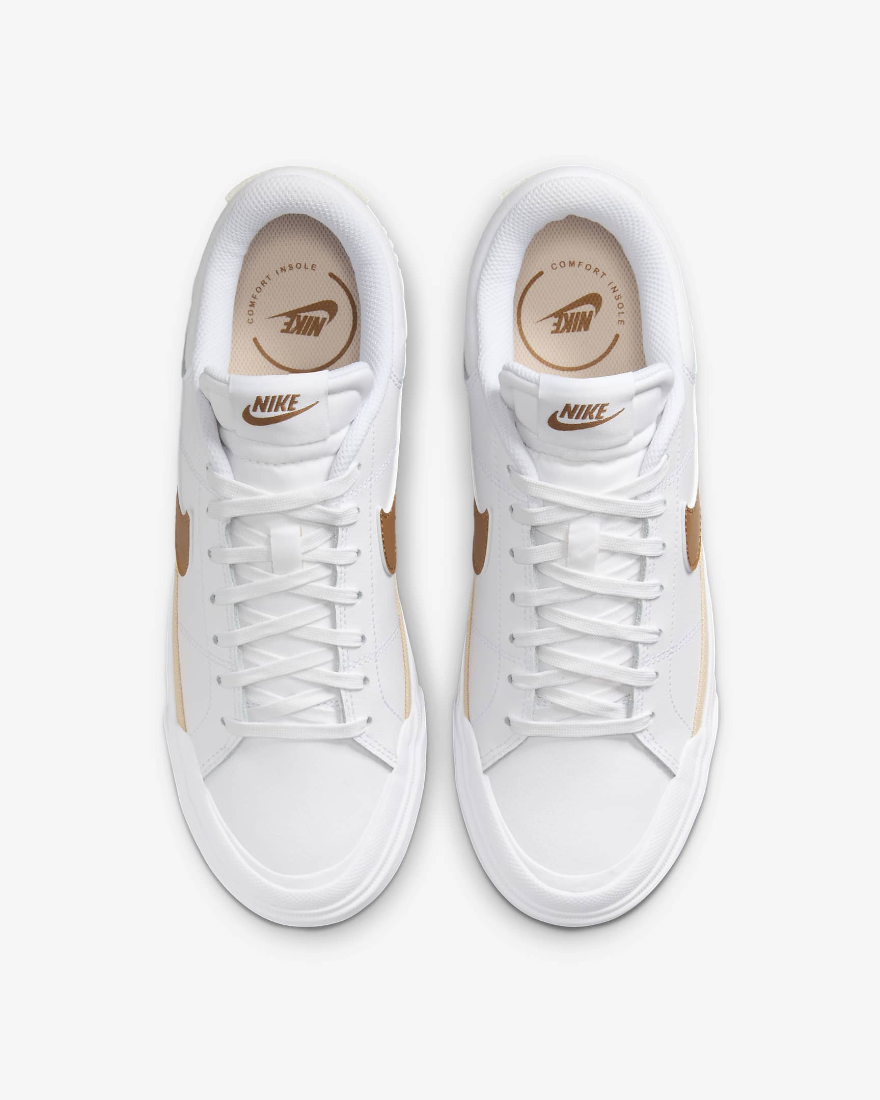 Chaussure Nike Court Legacy Lift pour femme - Blanc/Sanddrift/Light British Tan