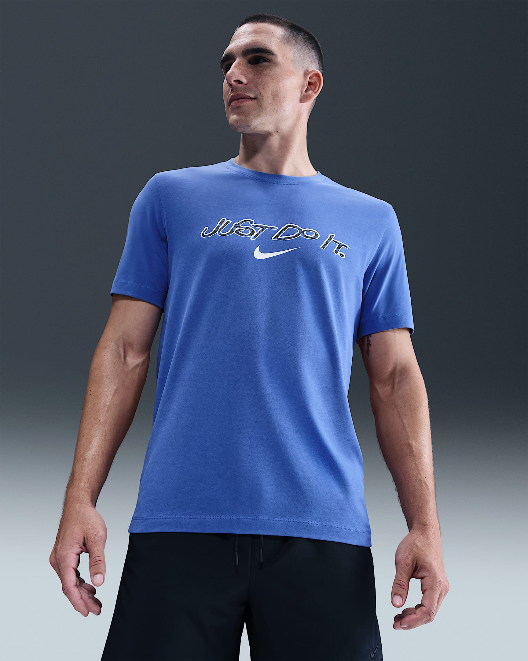 Nike Men's Dri-FIT Training T-Shirt - Comet Blue