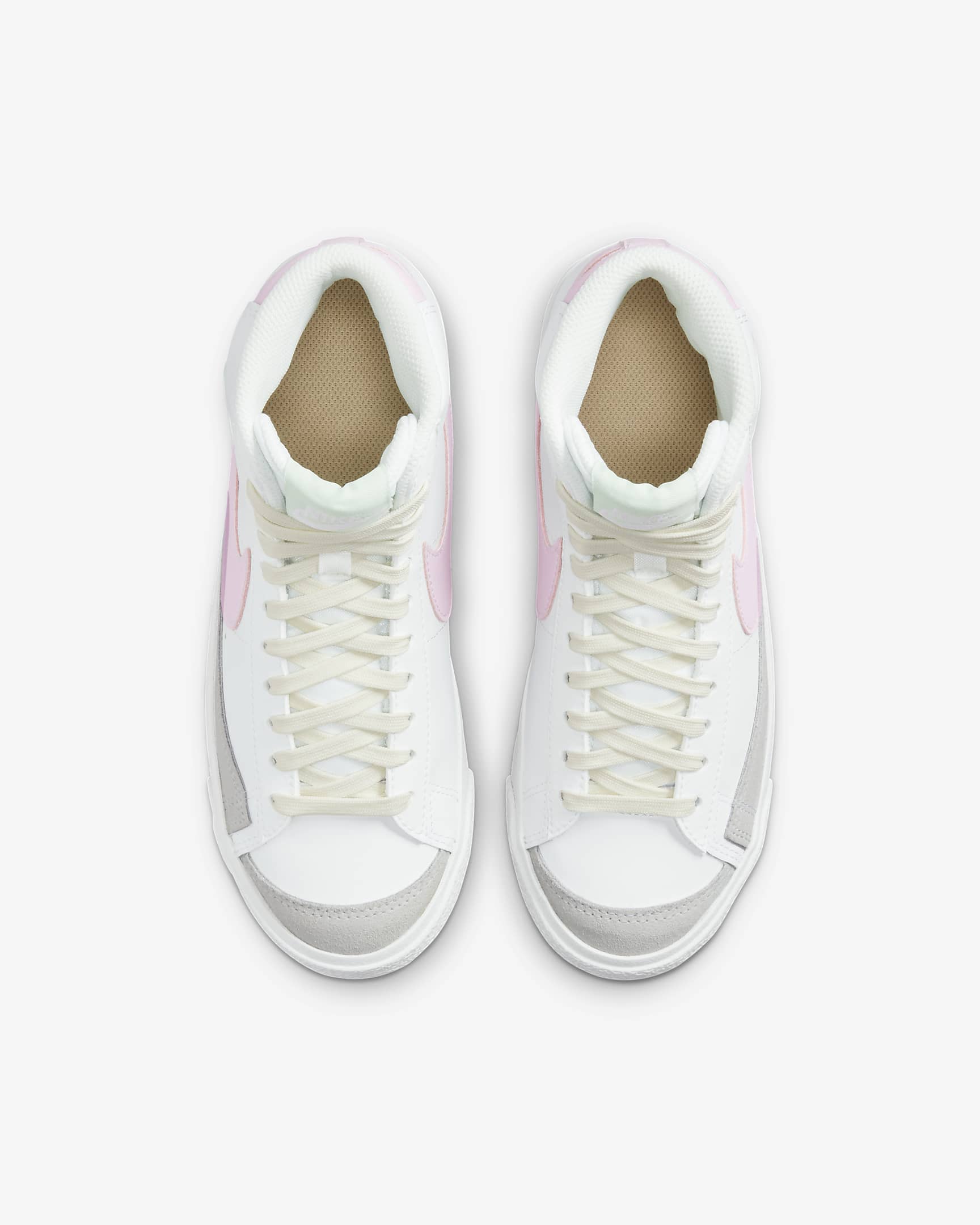 Tenis para niños grandes Nike Blazer Mid '77 - Blanco cumbre/Leche de coco/Pulpa dulce/Espuma rosa