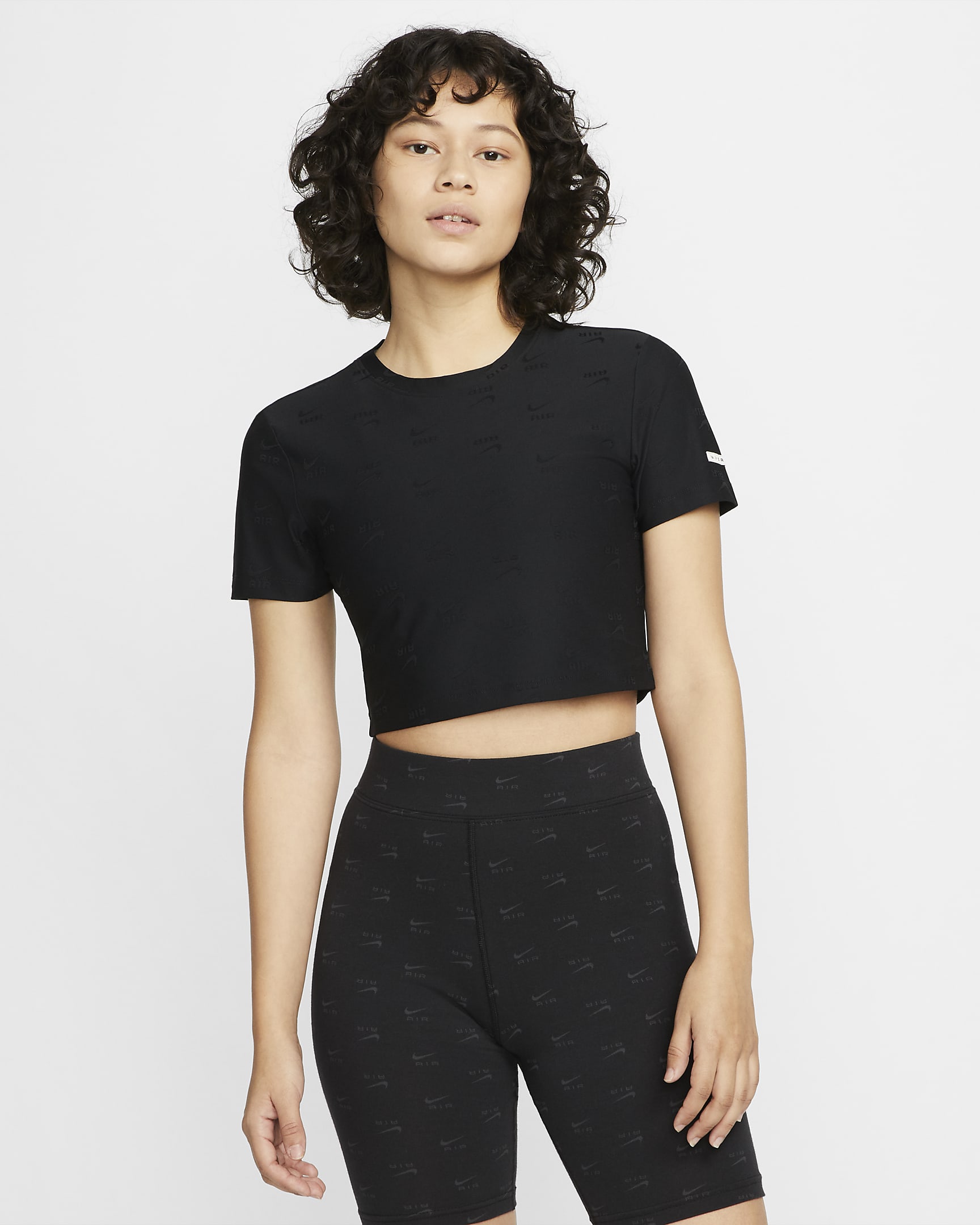 Nike Air Women's Short-Sleeve Crop Top. Nike BE