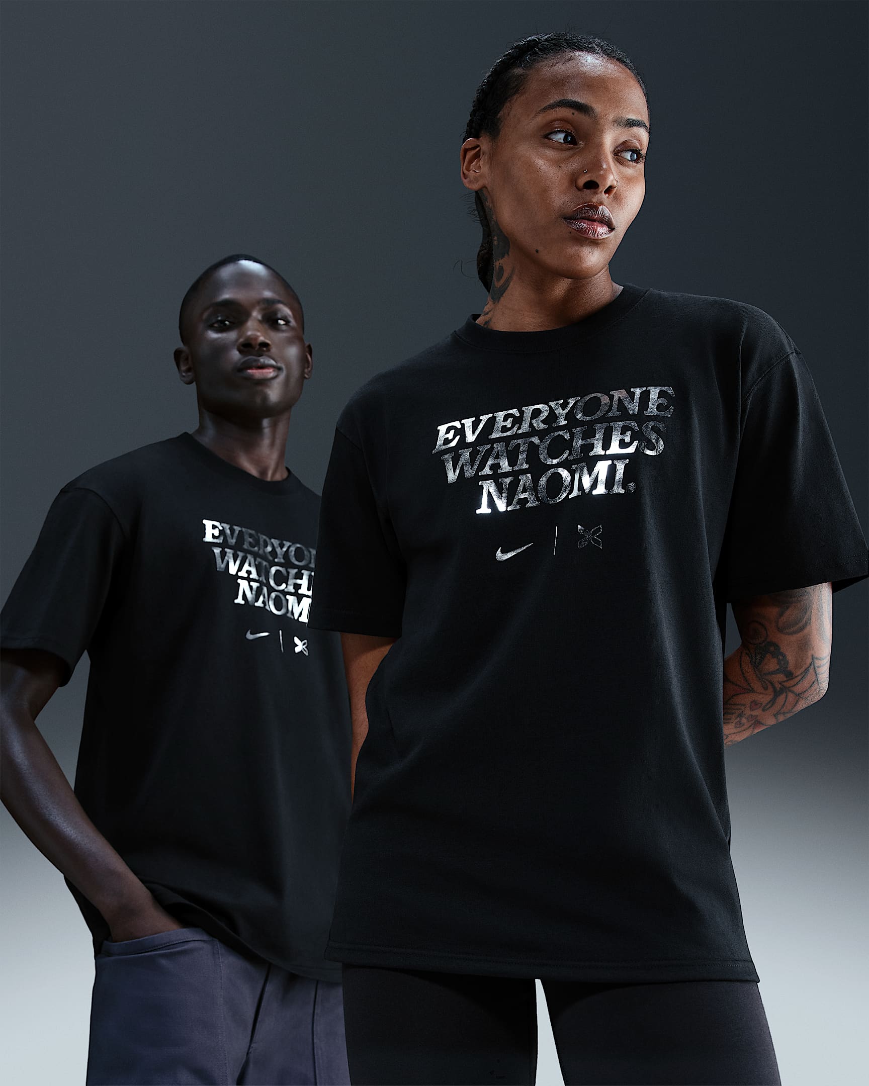Everyone Watches Women's Sports™ "Naomi Osaka" Nike by TOGETHXR Tennis T-Shirt - Black