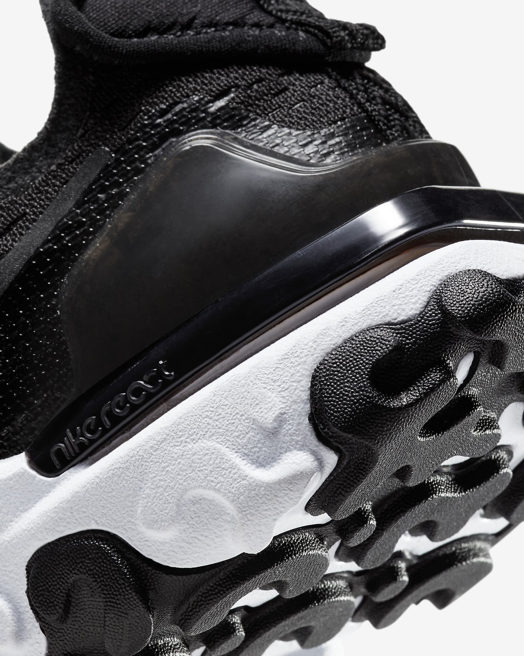 Nike React Vision Older Kids' Shoes - Black/Black/White