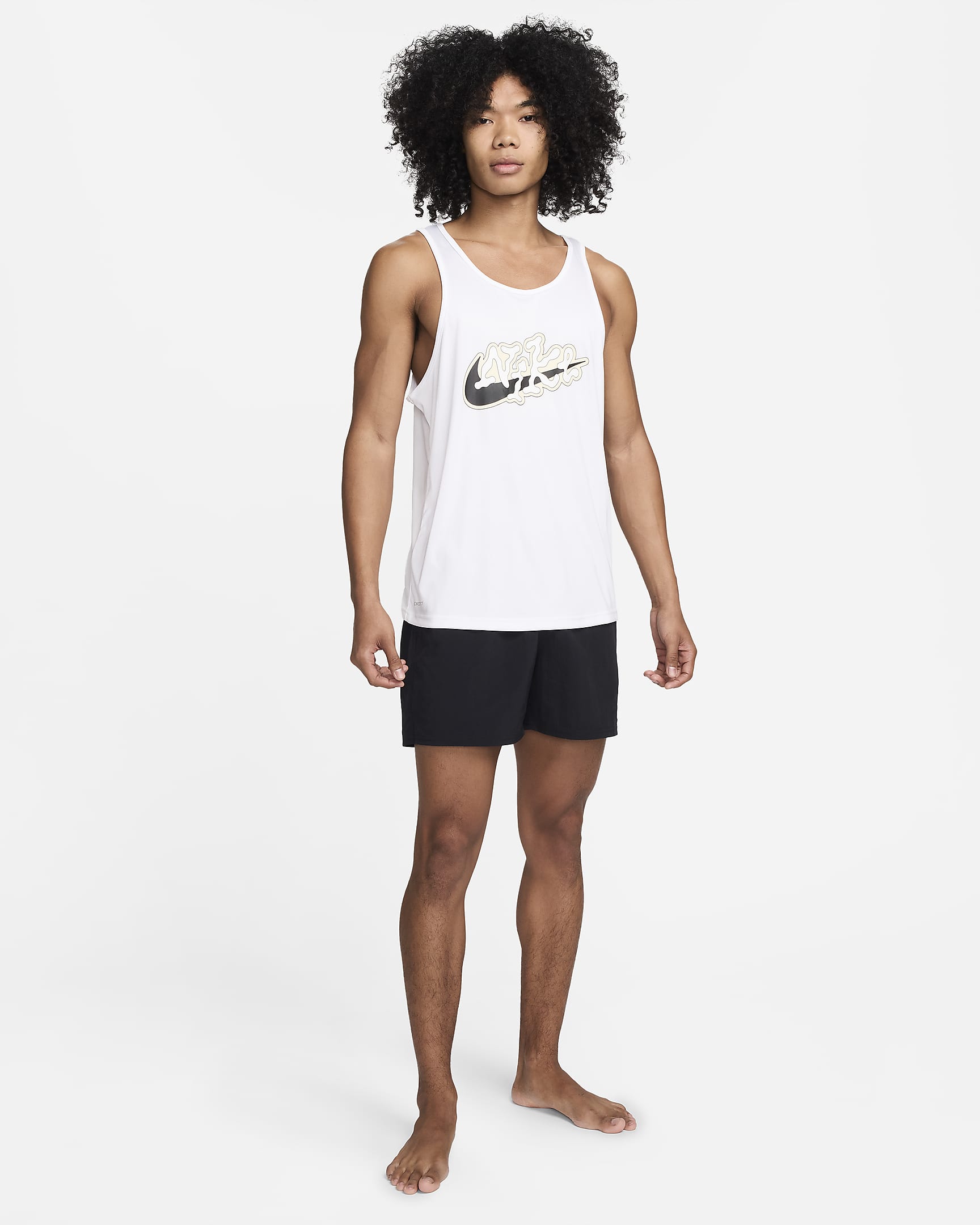 Camiseta de tirantes para hombre Nike Swim Scribble - Blanco