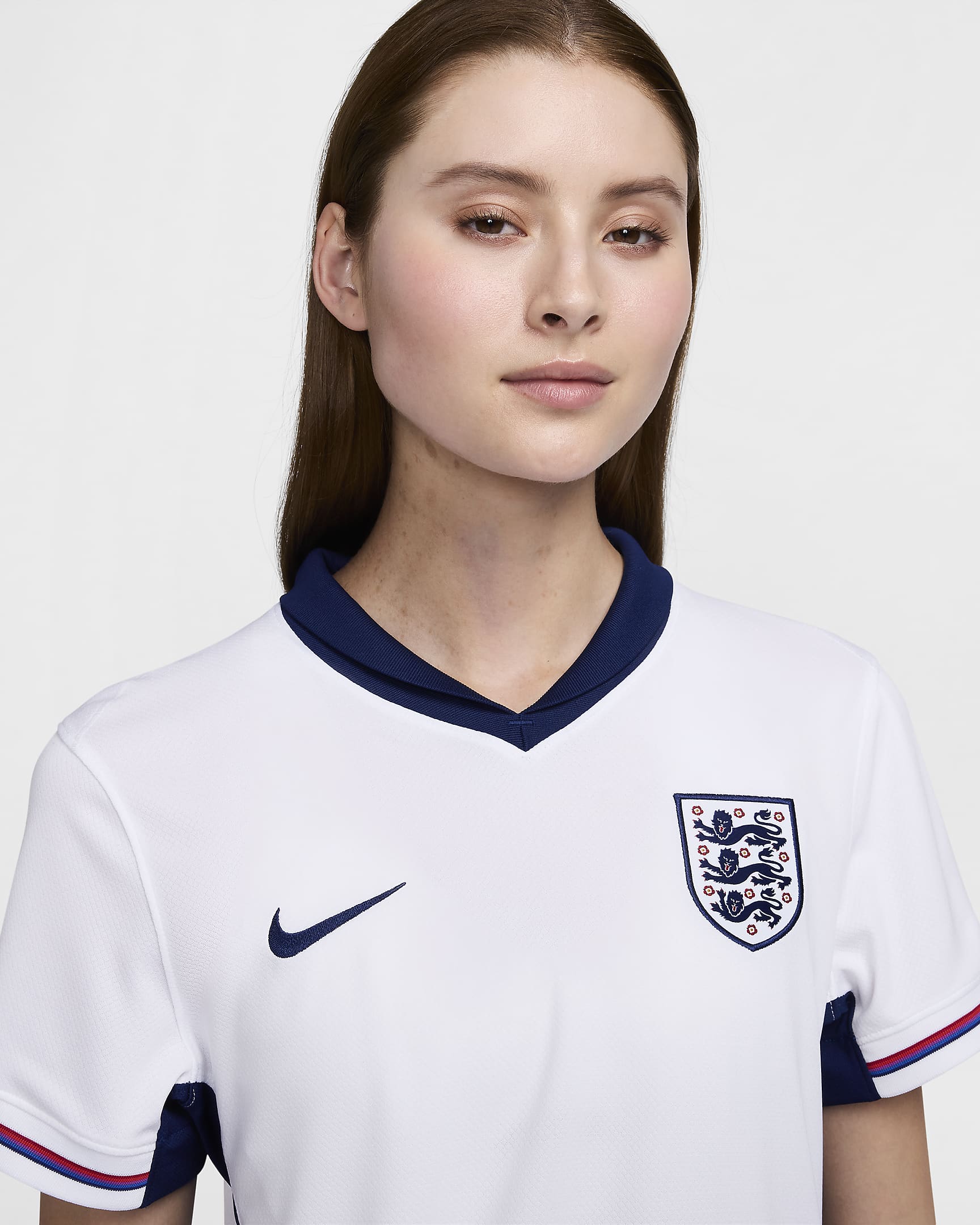 England (Women's Team) 2024/25 Stadium Home Women's Nike Dri-FIT Football Replica Shirt - White/White/Blue Void