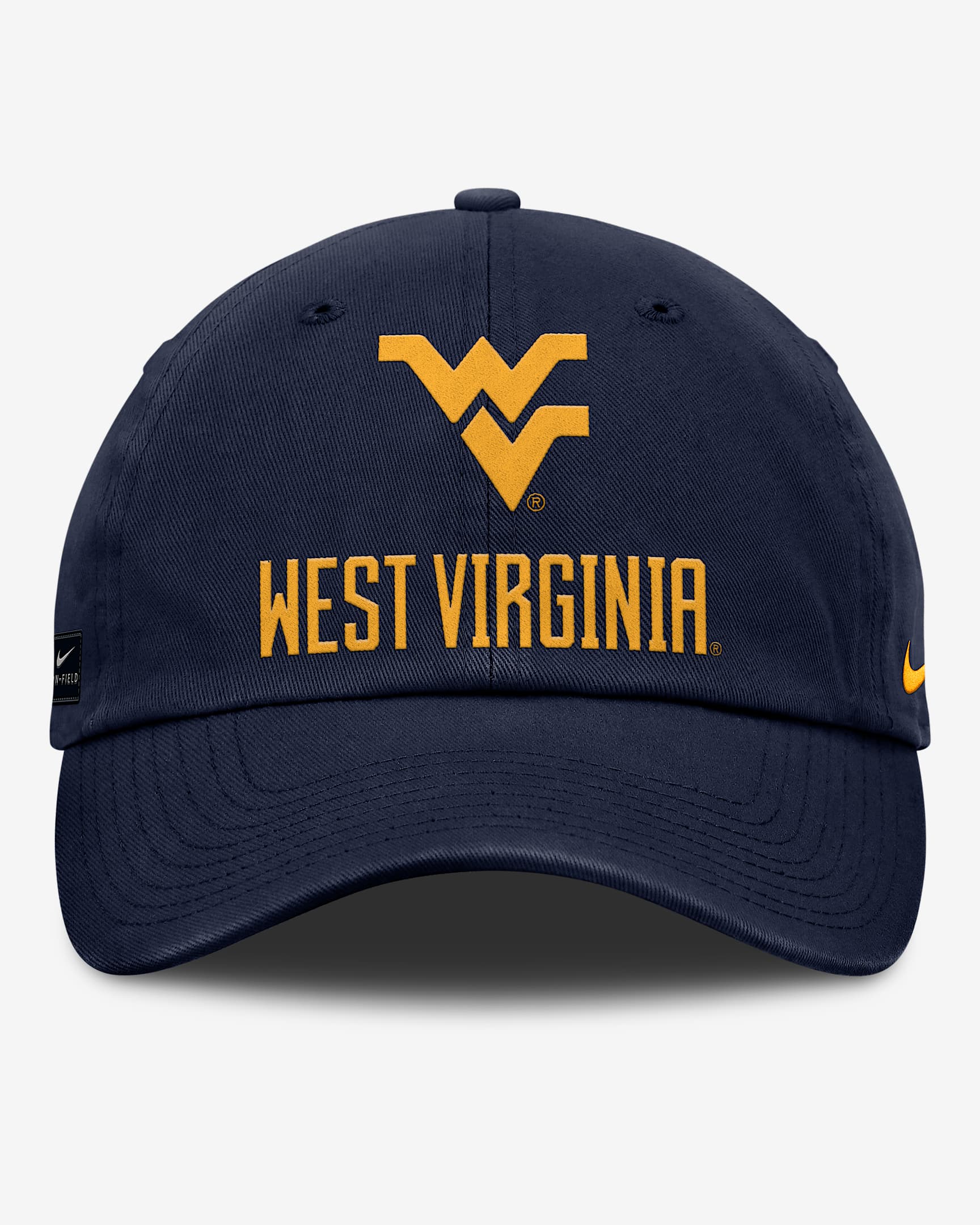 West Virginia Sideline Club Gameday Men's Nike College Adjustable Hat - Navy