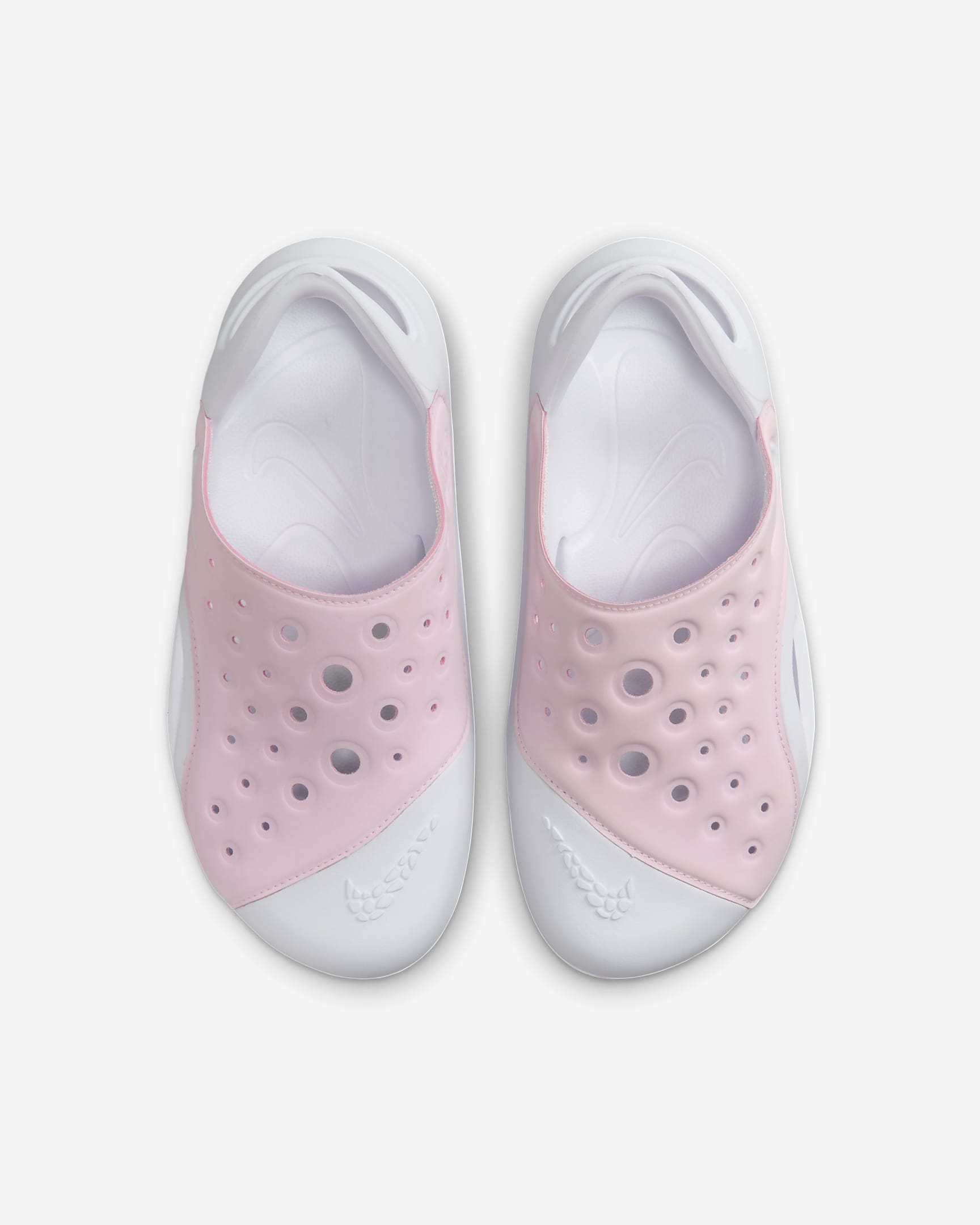 Sandalias para niños grandes Nike Aqua Swoosh - Espuma rosa/Blanco