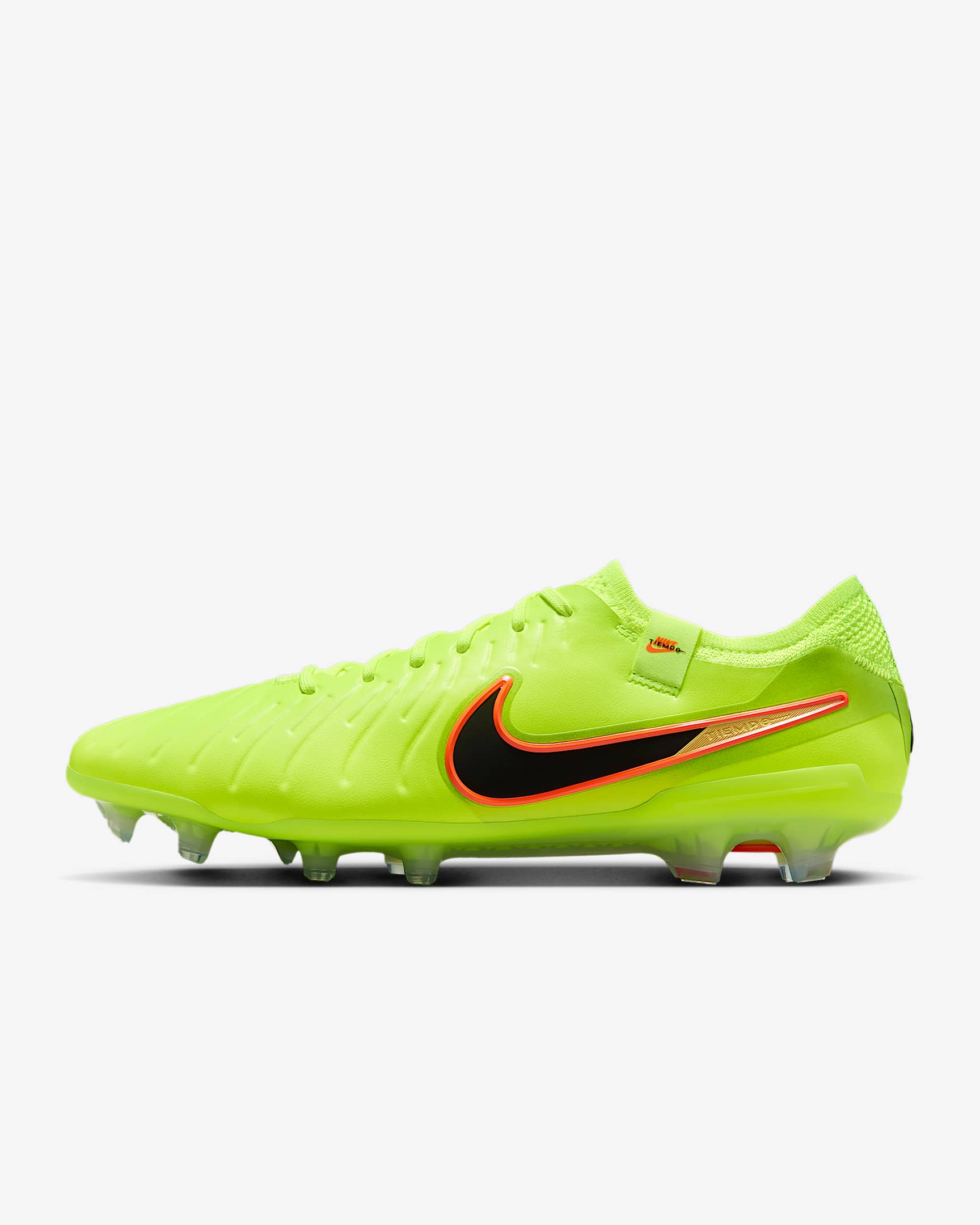 Nike Tiempo Legend 10 Elite Firm-Ground Low-Top Soccer Cleats - Volt/Black