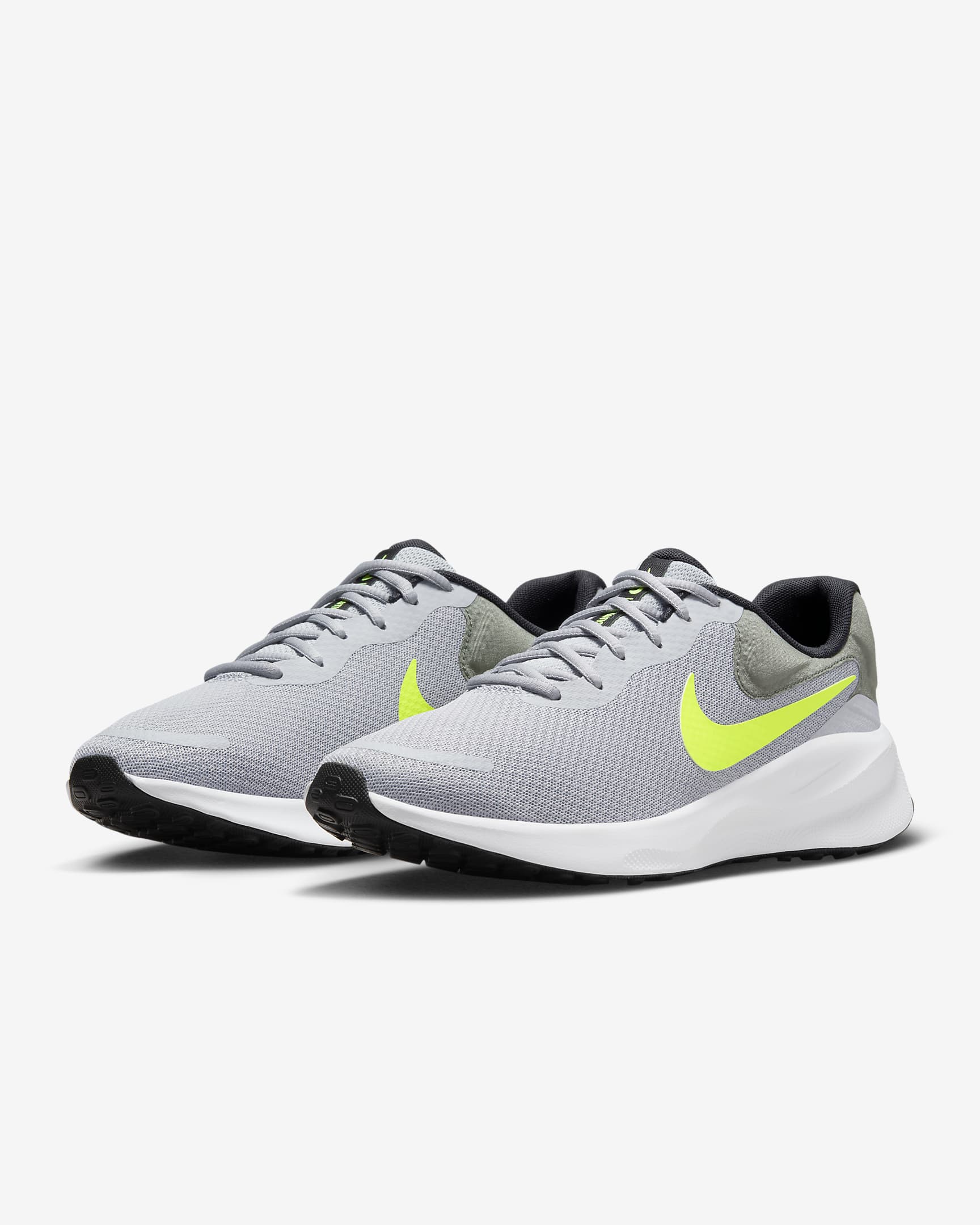 Tenis para correr en pavimento para hombre Nike Revolution 7 - Gris lobo/Gris humo/Negro/Volt