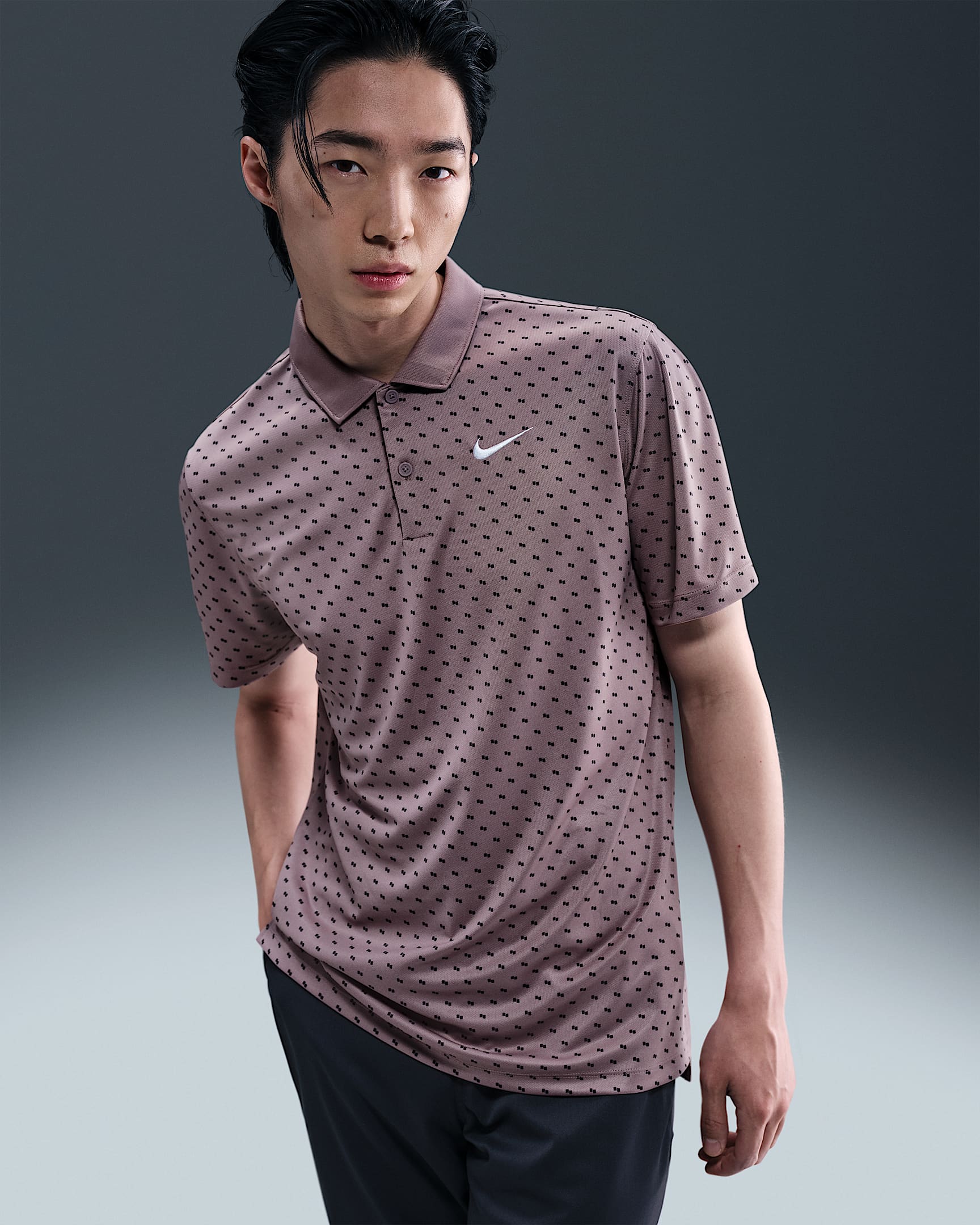 Nike Victory+ Men's Dri-FIT Golf Polo - Taupe Grey/White