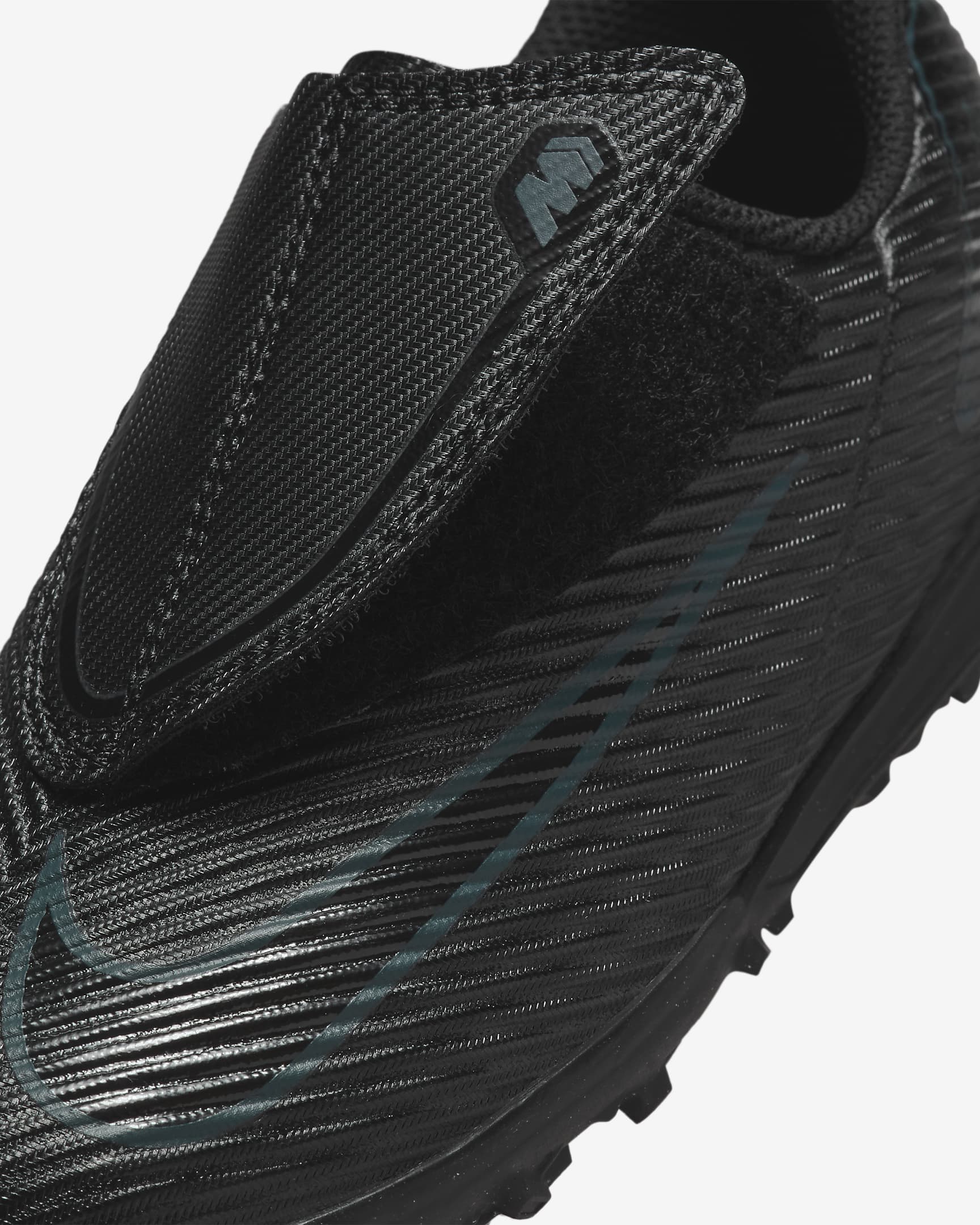 Tacos de fútbol TF de corte low para niños de preescolar Nike Jr. Mercurial Vapor 16 Club - Negro/Jungla intenso/Negro