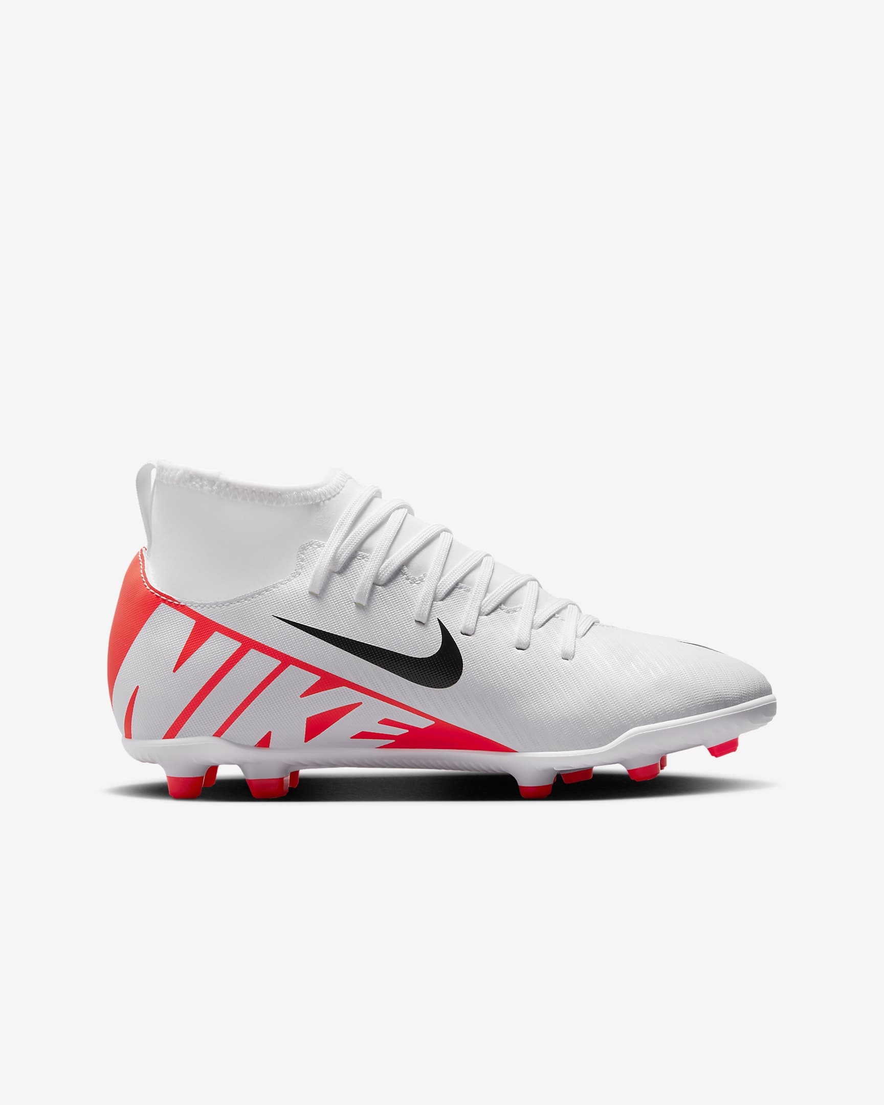 Nike Jr. Mercurial Superfly 9 Club Younger/Older Kids' Multi-Ground High-Top Football Boot - Bright Crimson/Black/White