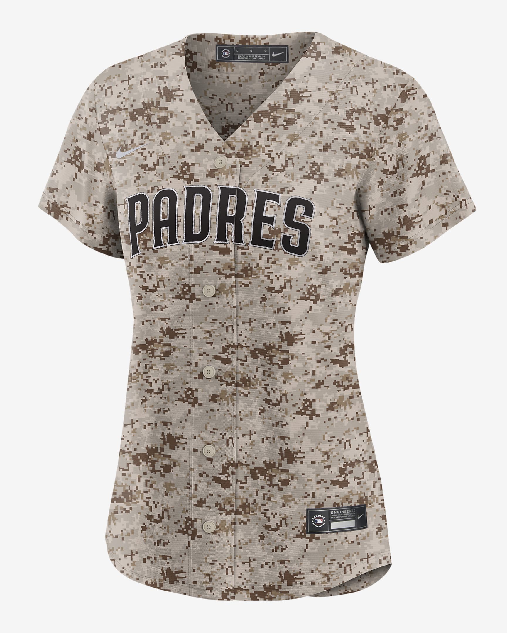 Jersey Nike de la MLB Replica para mujer Manny Machado San Diego Padres USMC - Camuflaje del desierto