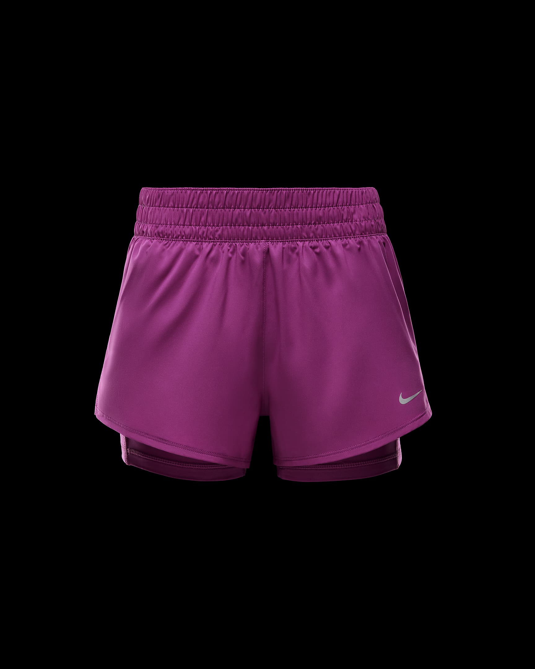 Nike One Women's Dri-FIT Mid-Rise 8cm (approx.) 2-in-1 Shorts - Hot Fuchsia