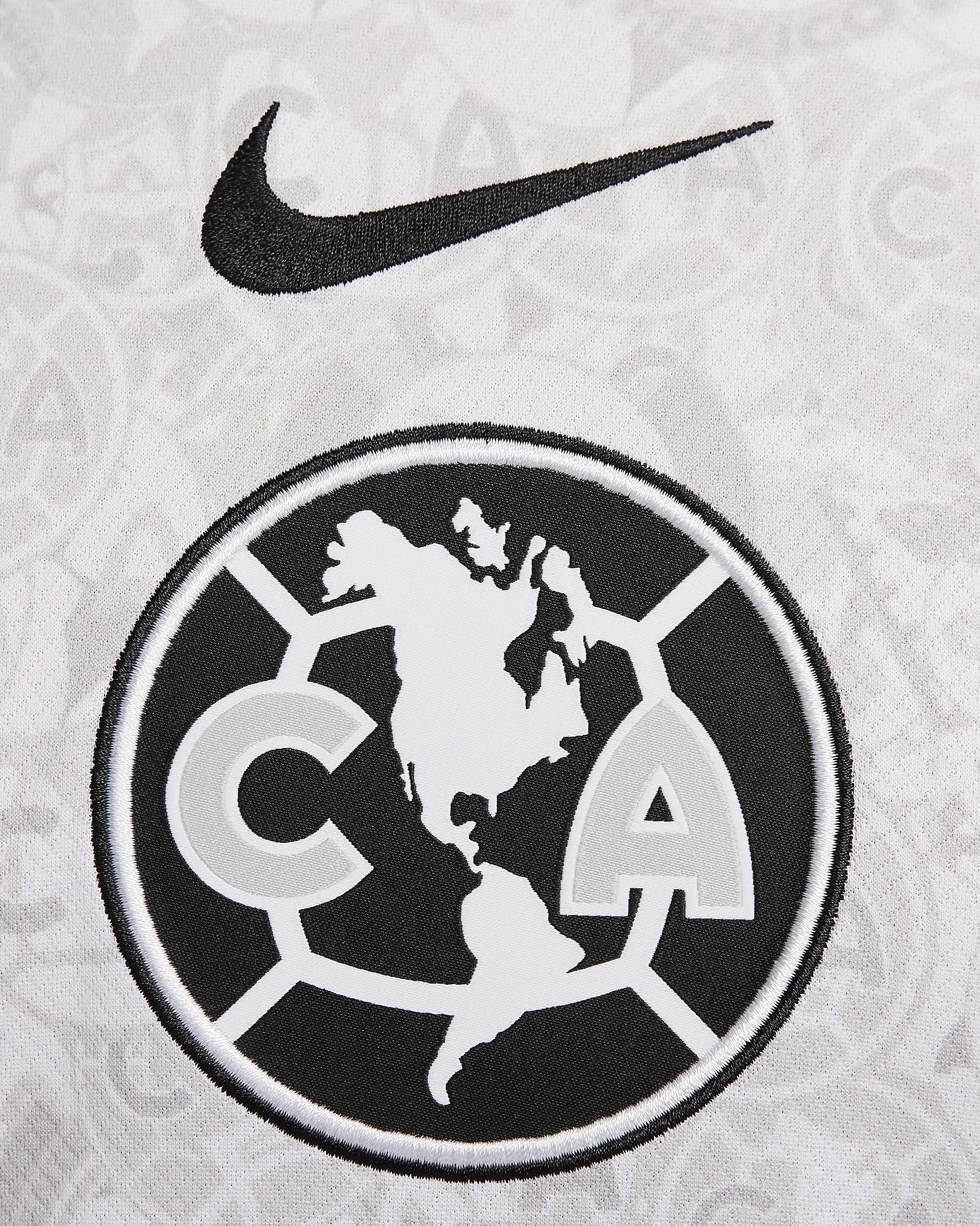 Jersey de fútbol de manga larga Nike Dri-FIT Replica del Club América portero 2024 Stadium para hombre - Blanco/Negro